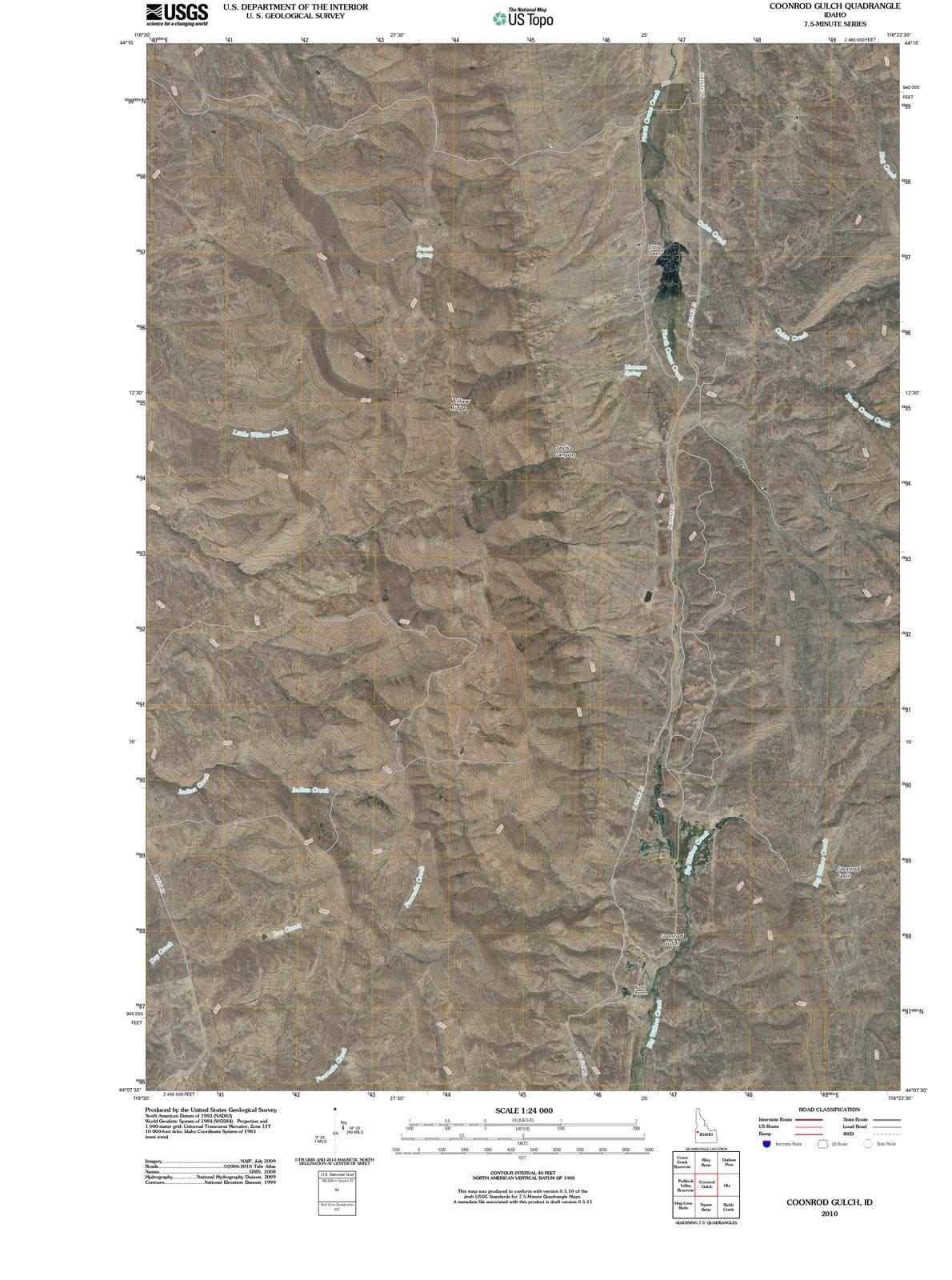 2010 Coonrod Gulch, ID - Idaho - USGS Topographic Map