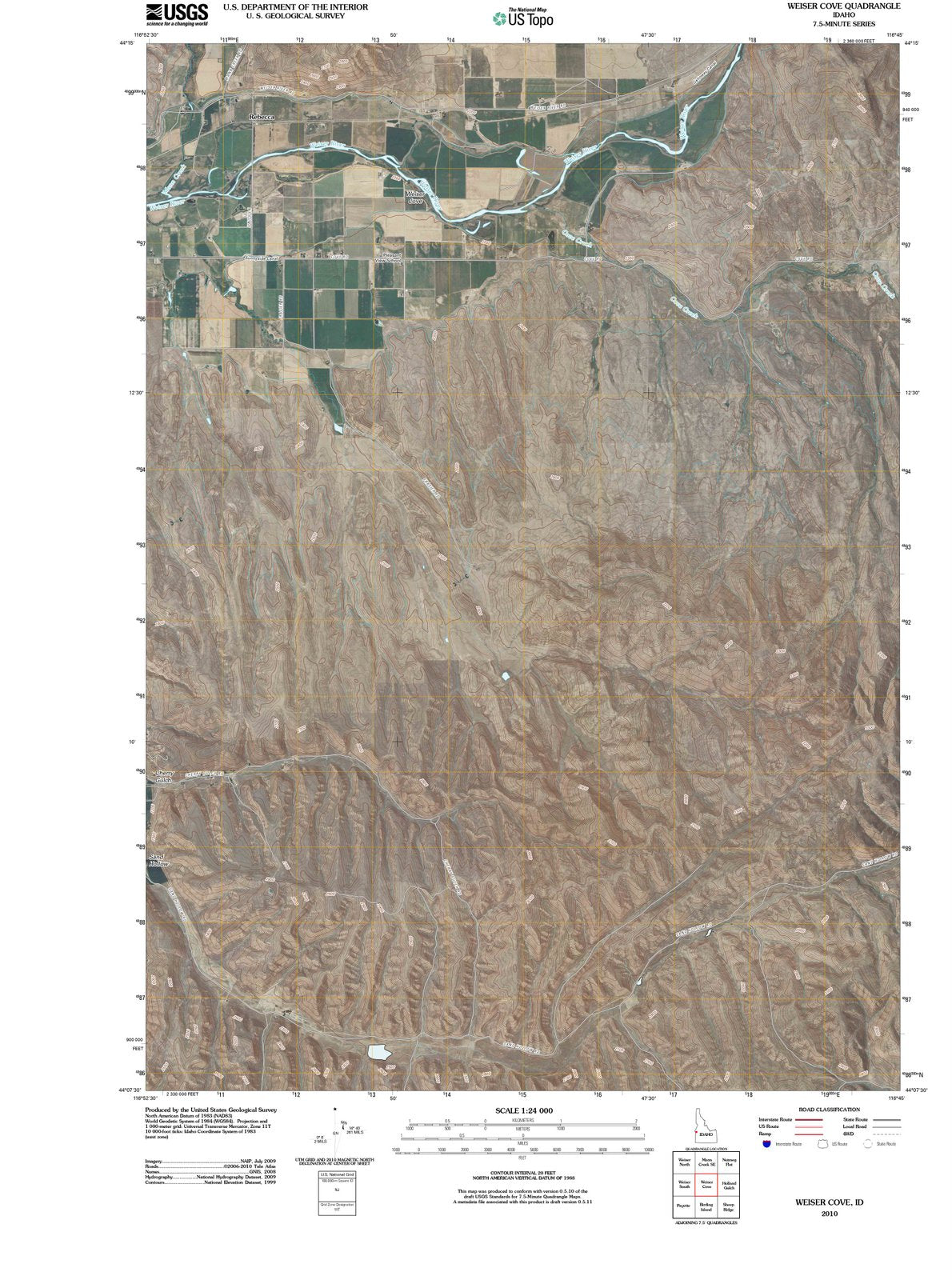 2010 Weiser Cove, ID - Idaho - USGS Topographic Map