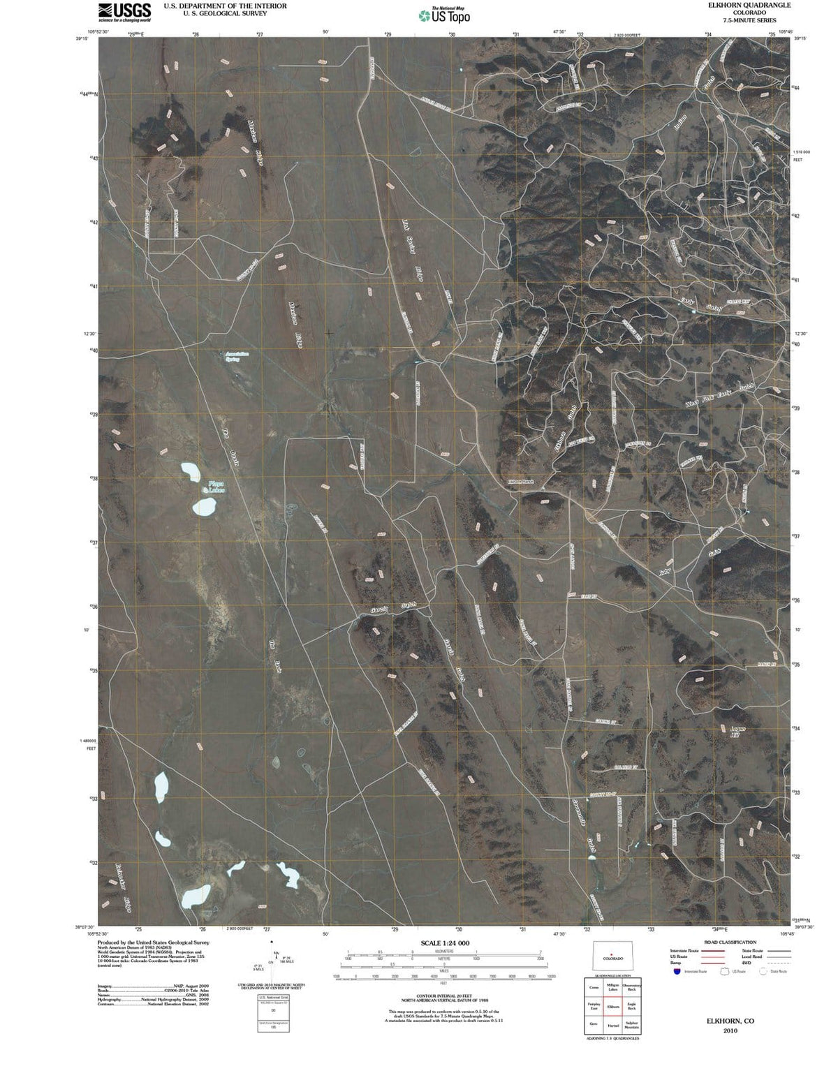 2010 Elkhorn, CO - Colorado - USGS Topographic Map