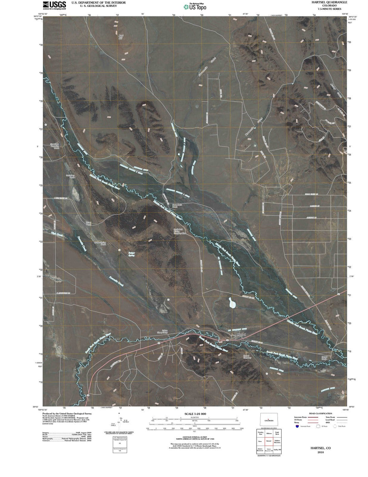 2010 Hartsel, CO - Colorado - USGS Topographic Map