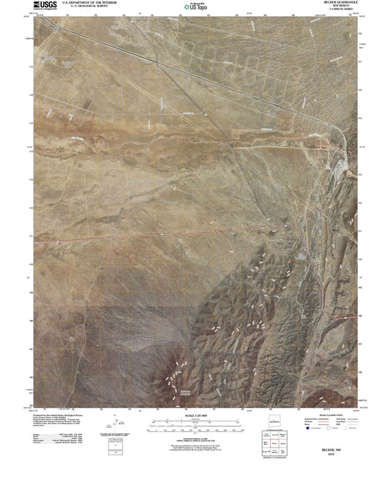 2010 Becker, NM - New Mexico - USGS Topographic Map