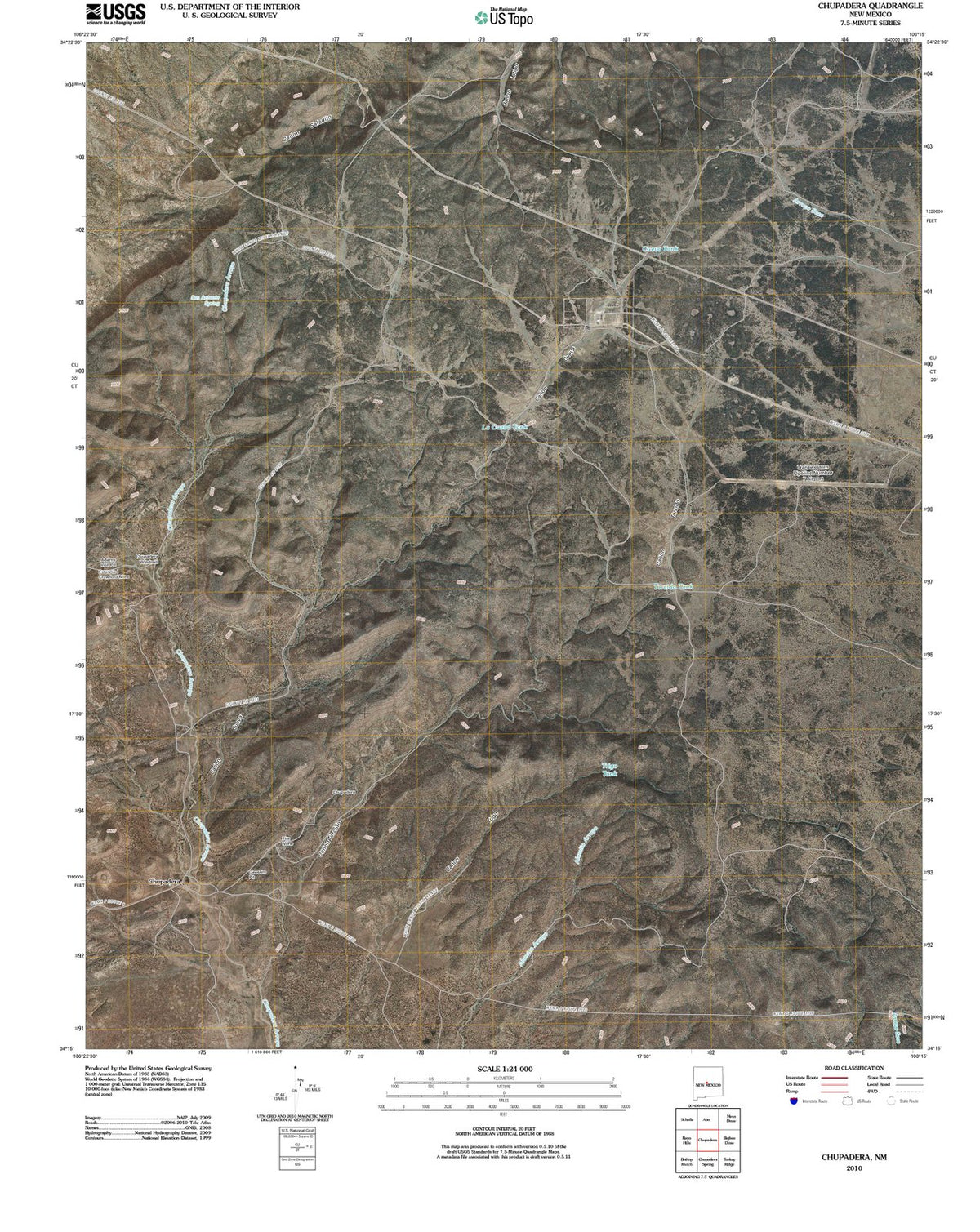 2010 Chupadera, NM - New Mexico - USGS Topographic Map