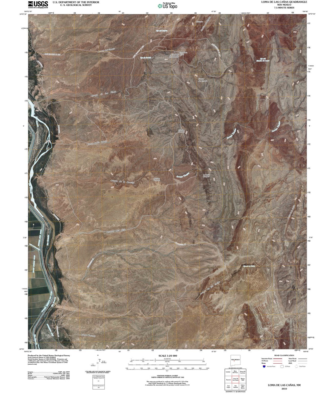 2010 Loma De Las Canas, NM - New Mexico - USGS Topographic Map