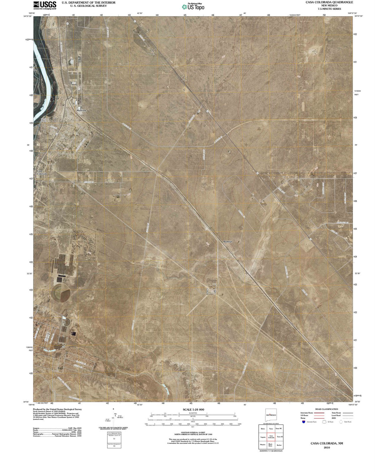 2010 Casa Colorada, NM - New Mexico - USGS Topographic Map