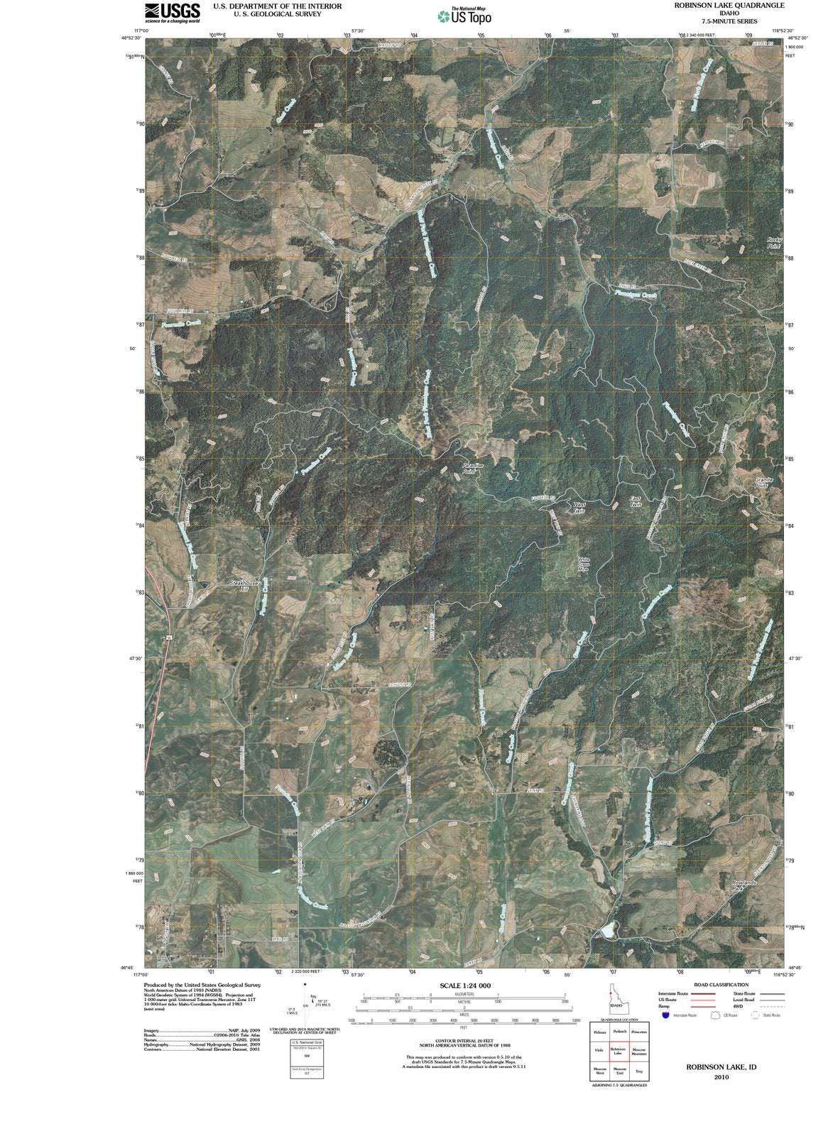 2010 Robinson Lake, ID - Idaho - USGS Topographic Map