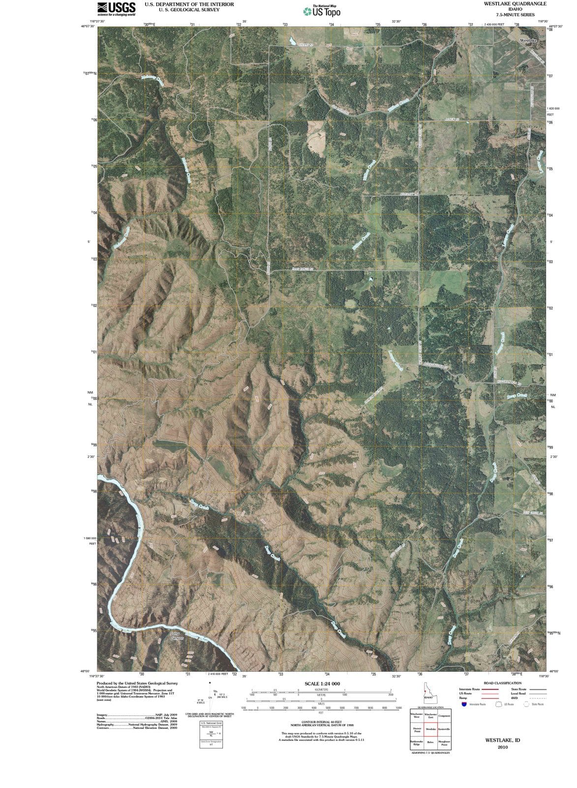 2010 Westlake, ID - Idaho - USGS Topographic Map