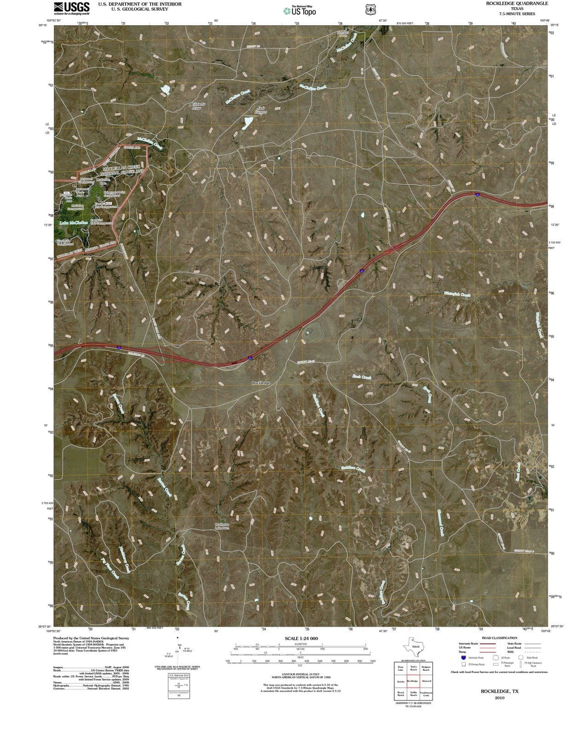 2010 Rockledge, TX - Texas - USGS Topographic Map