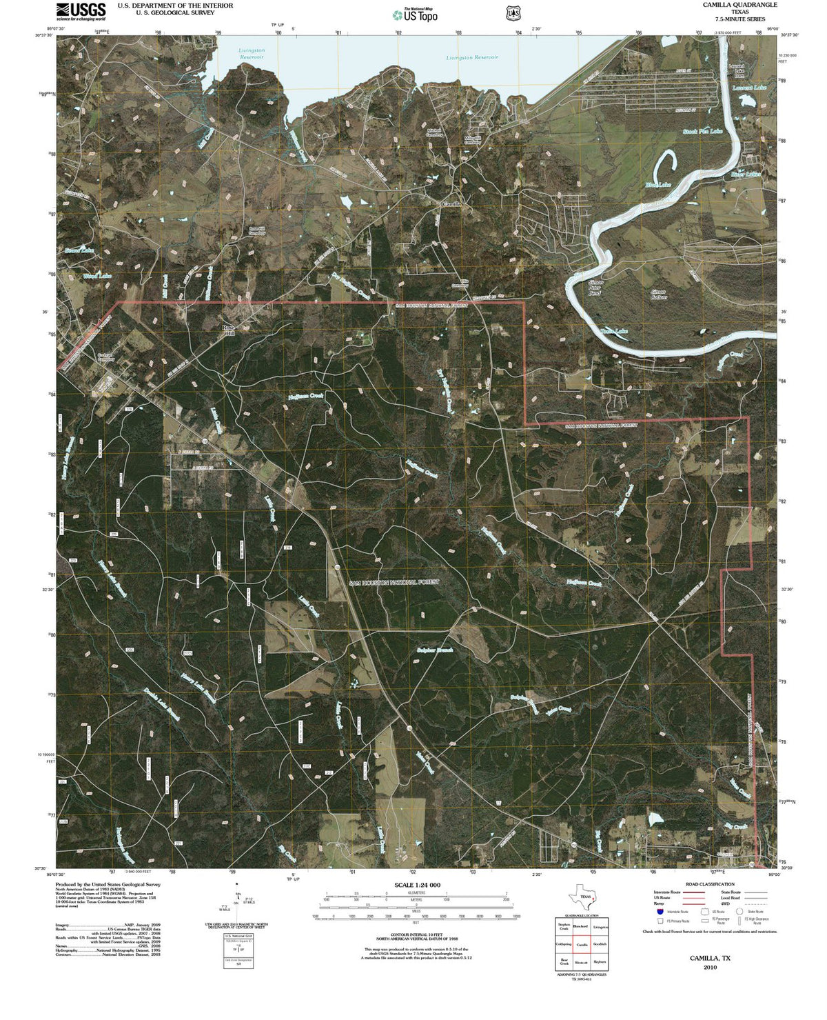 2010 Camilla, TX - Texas - USGS Topographic Map