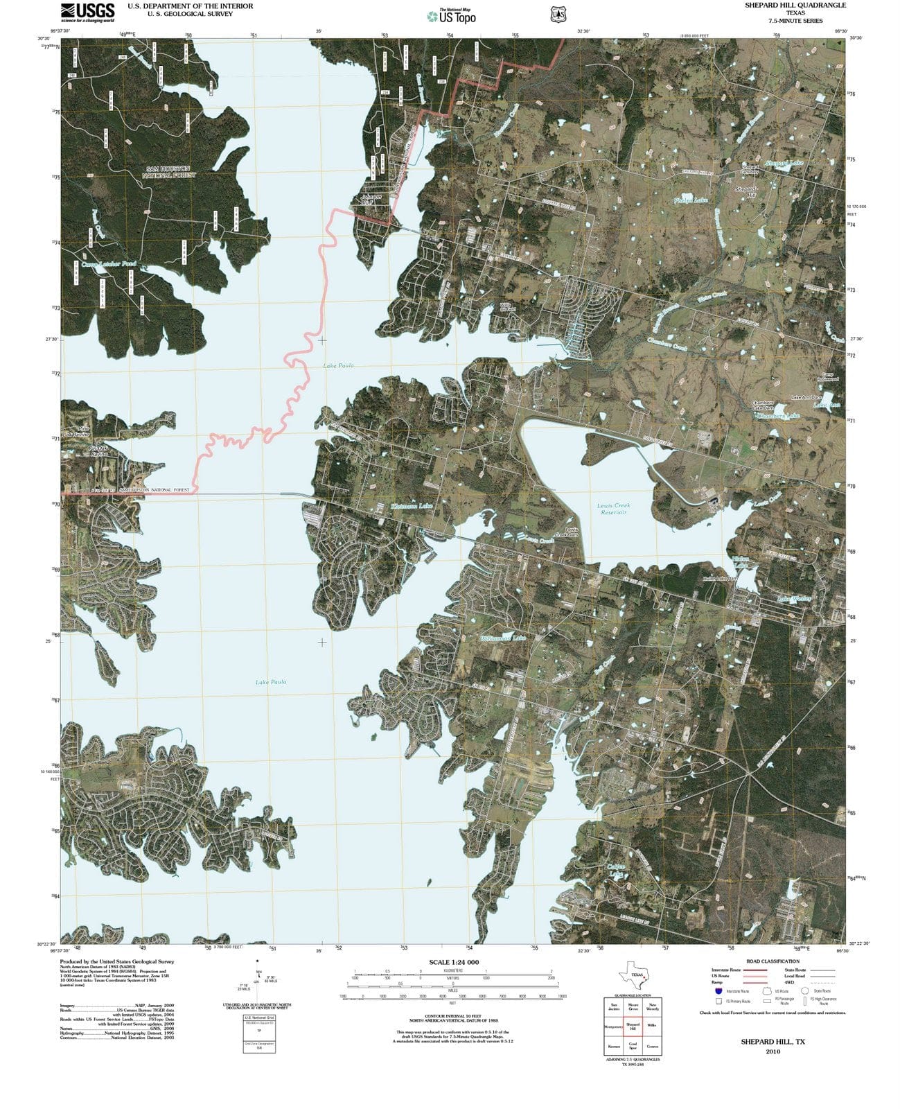 2010 Shepard Hill, TX - Texas - USGS Topographic Map