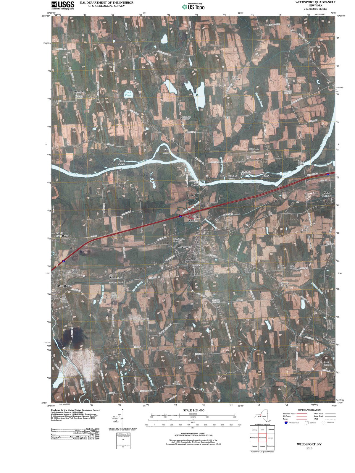 2010 Weedsport, NY - New York - USGS Topographic Map