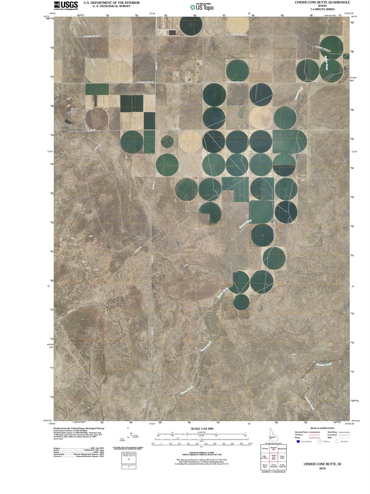 2010 Cinder Cone Butte, ID - Idaho - USGS Topographic Map