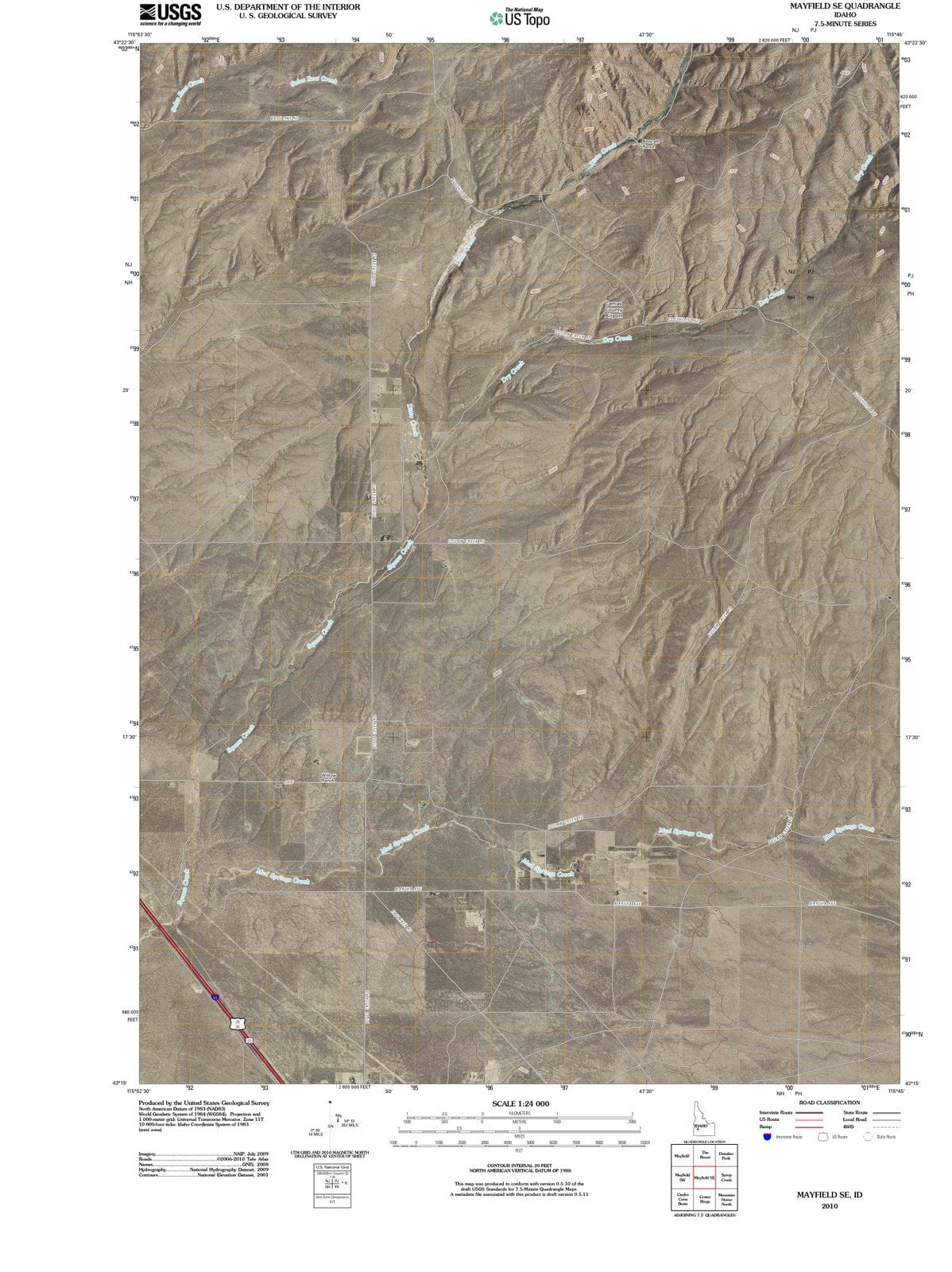 2010 Mayfield, ID - Idaho - USGS Topographic Map