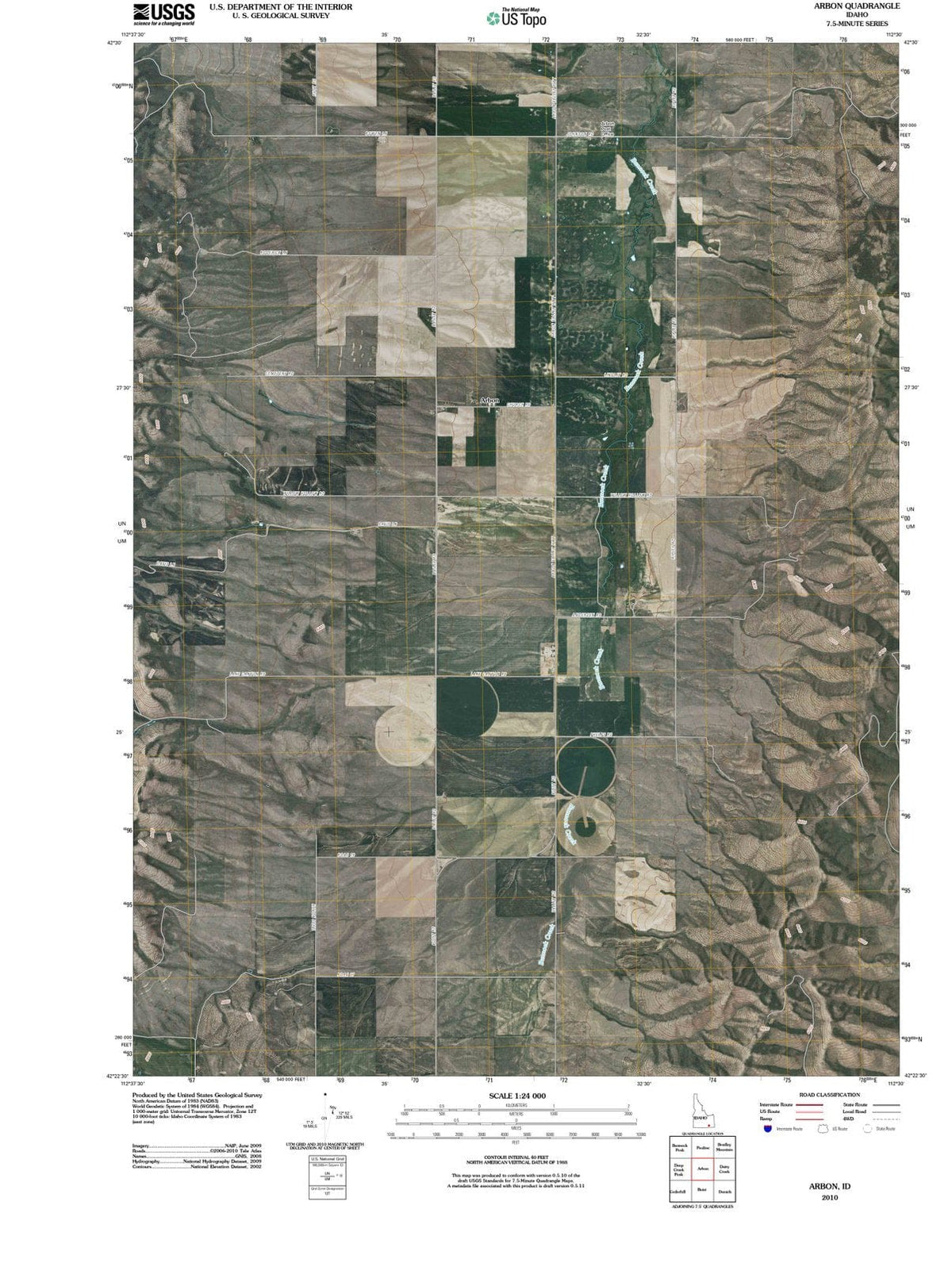 2010 Arbon, ID - Idaho - USGS Topographic Map