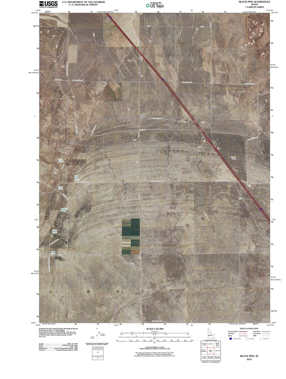 2010 Black Pine, ID - Idaho - USGS Topographic Map