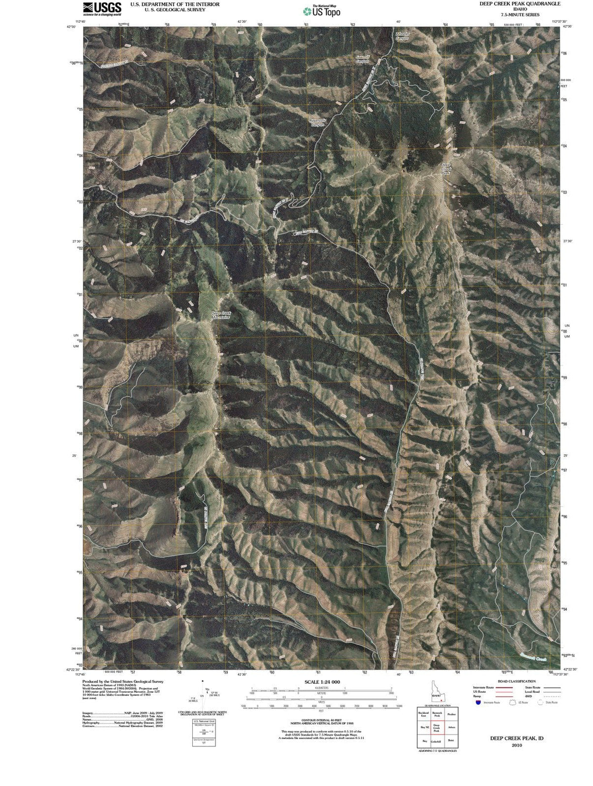 2010 Deep Creek Peak, ID - Idaho - USGS Topographic Map