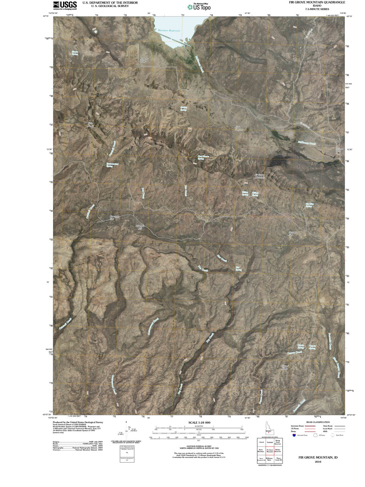 2010 Fir Grove Mountain, ID - Idaho - USGS Topographic Map