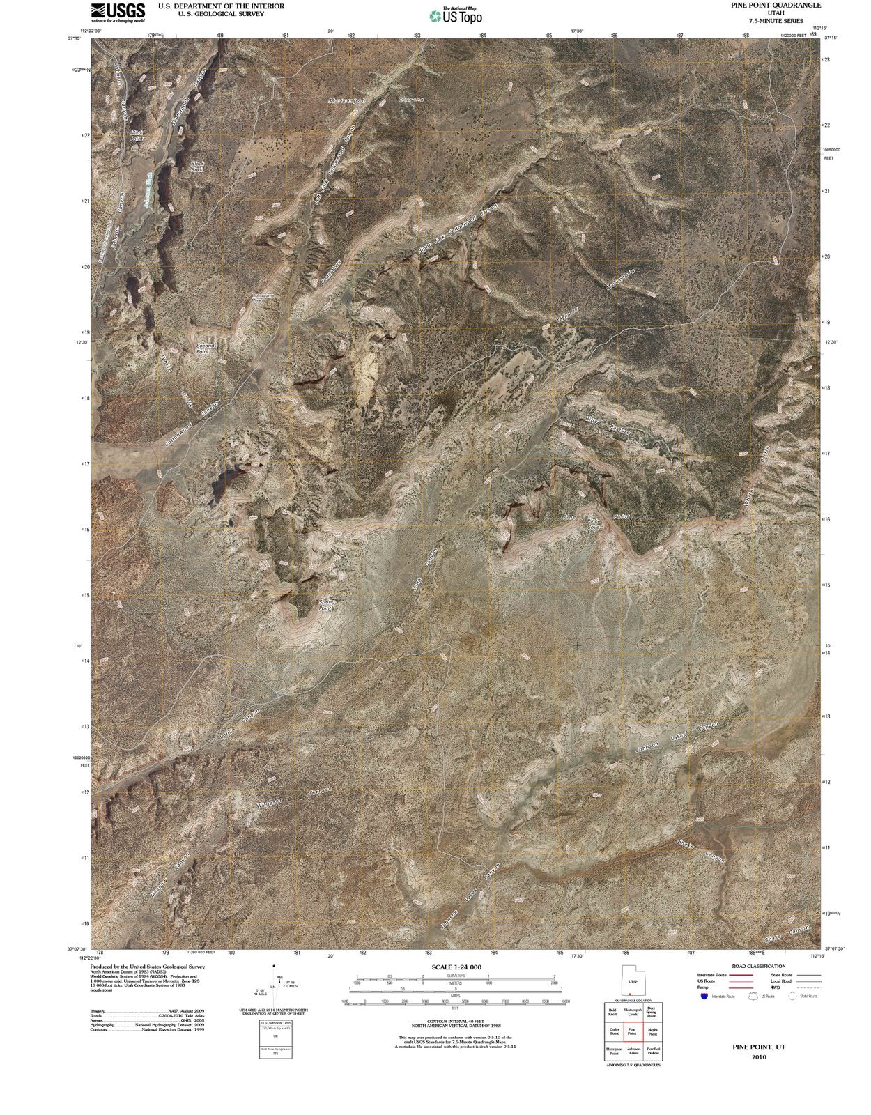 2010 Pine Point, UT - Utah - USGS Topographic Map