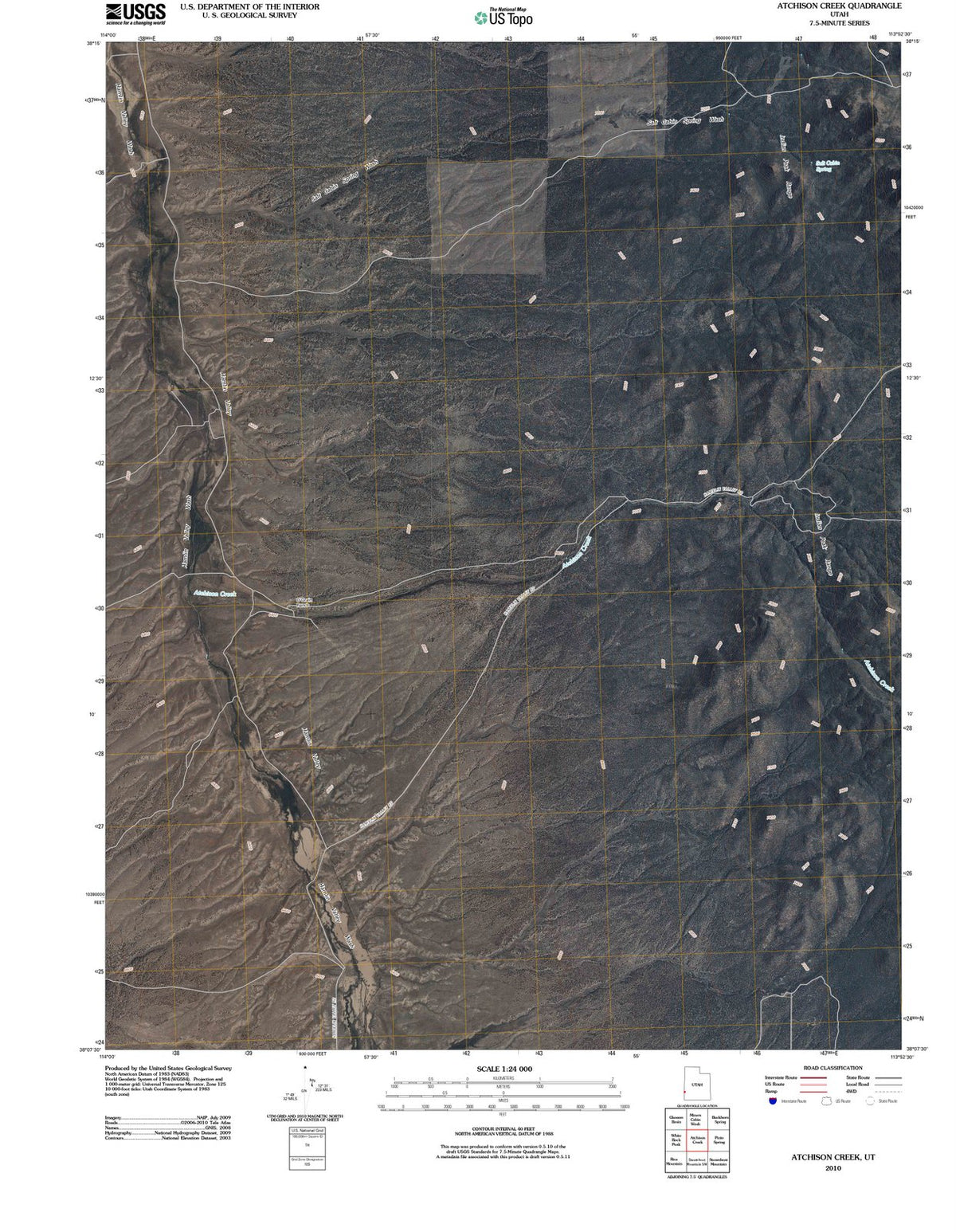 2010 Atchison Creek, UT - Utah - USGS Topographic Map