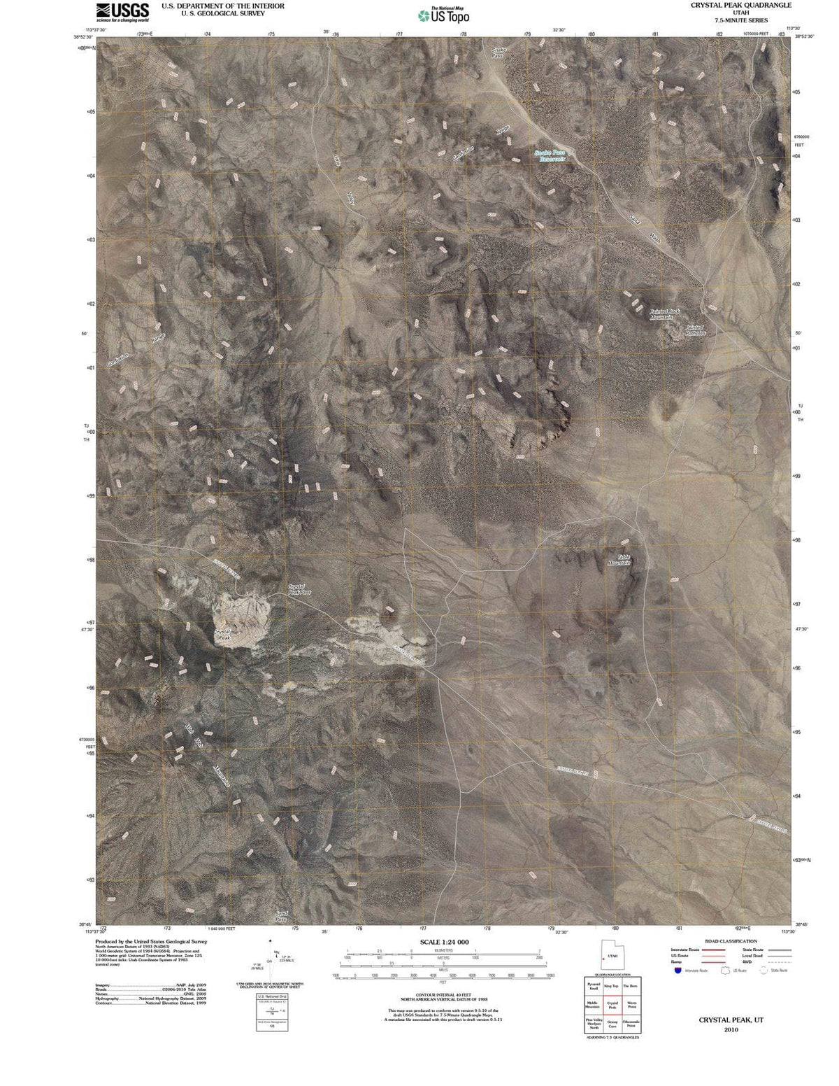 2010 Crystal Peak, UT - Utah - USGS Topographic Map