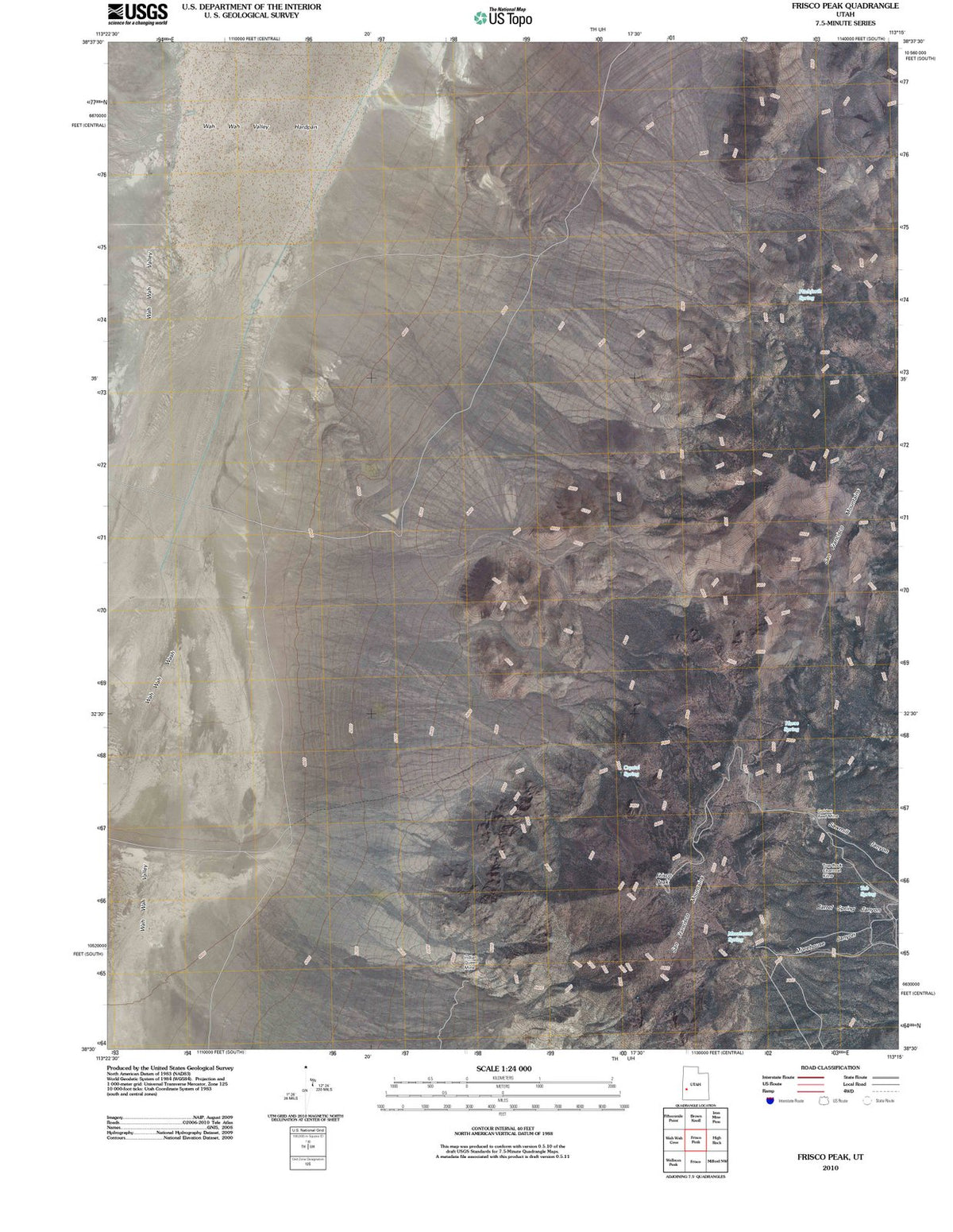 2010 Frisco Peak, UT - Utah - USGS Topographic Map