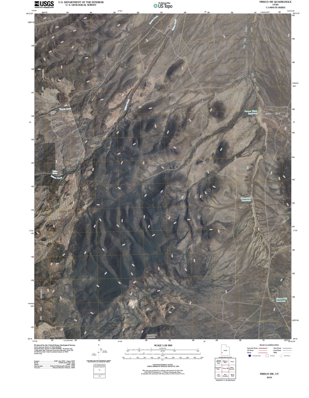 2010 Frisco, UT - Utah - USGS Topographic Map v2