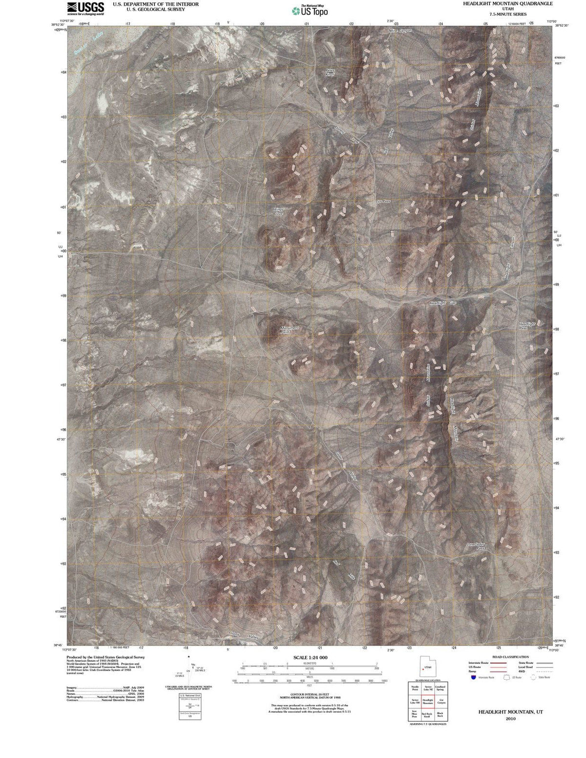 2010 Headlight Mountain, UT - Utah - USGS Topographic Map