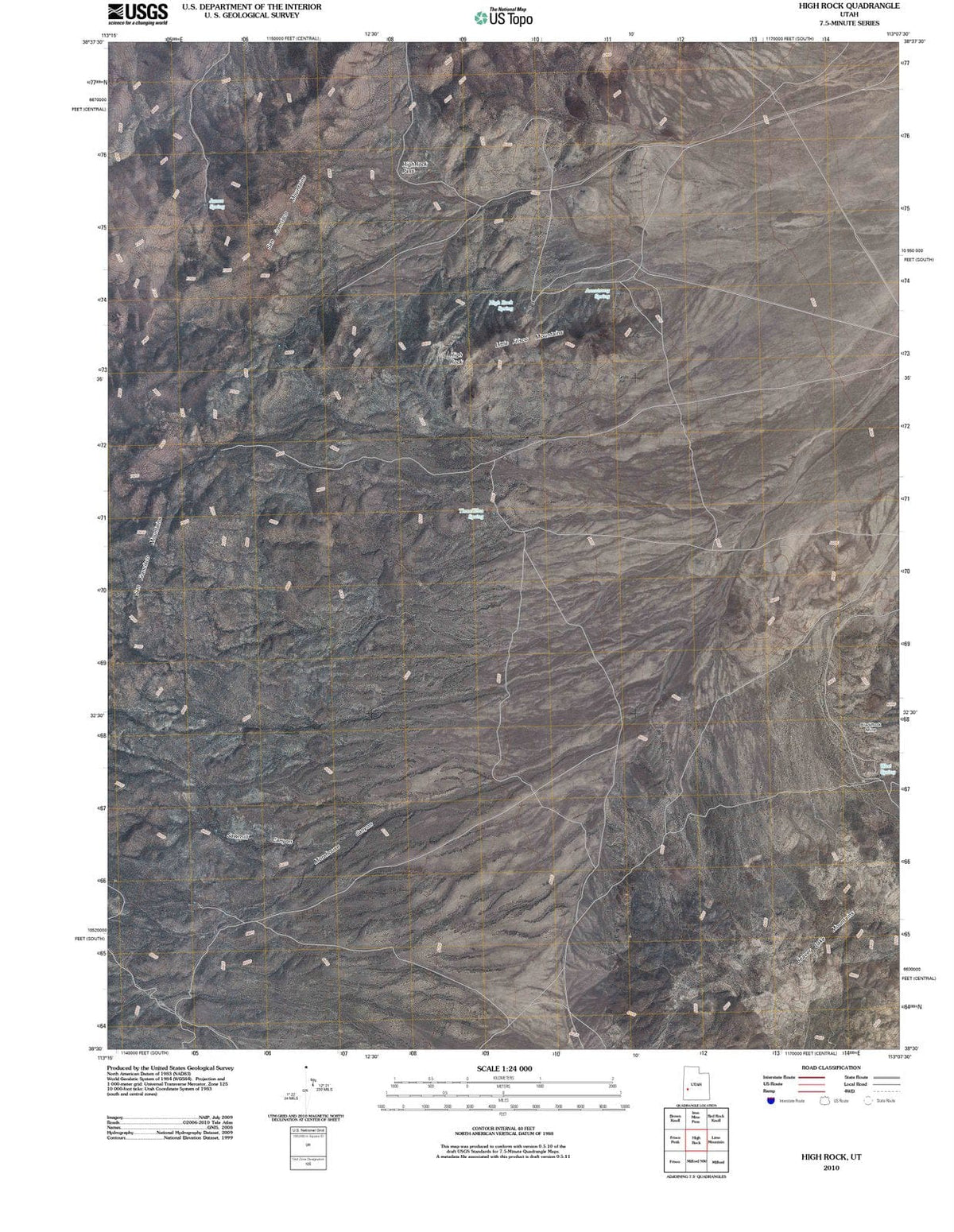 2010 High Rock, UT - Utah - USGS Topographic Map