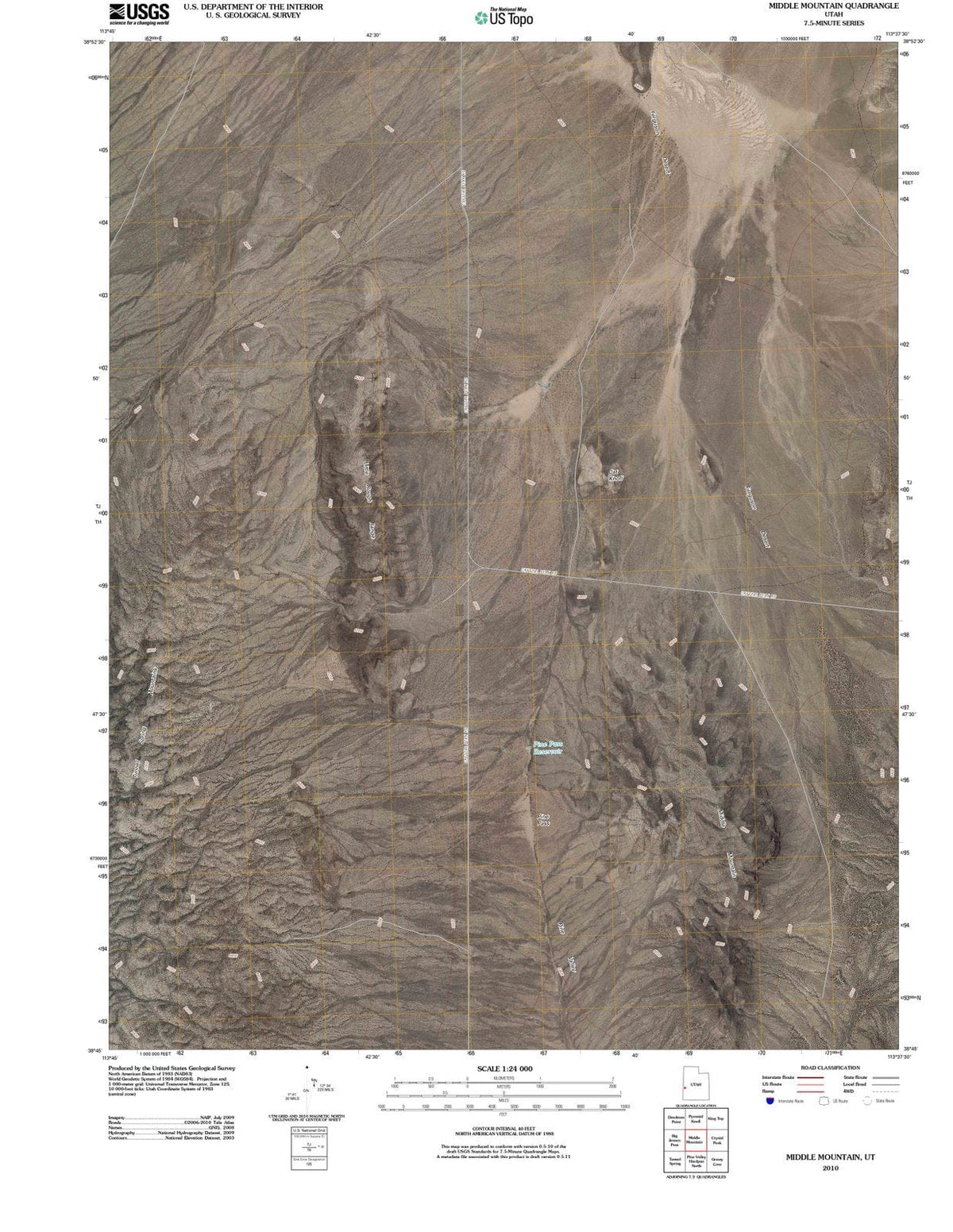 2010 Middle Mountain, UT - Utah - USGS Topographic Map