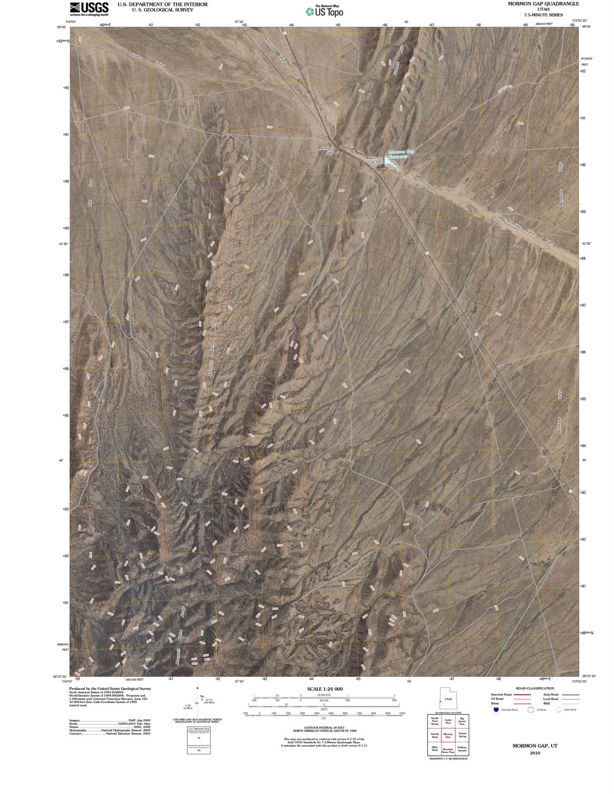 2010 Mormon Gap, UT - Utah - USGS Topographic Map