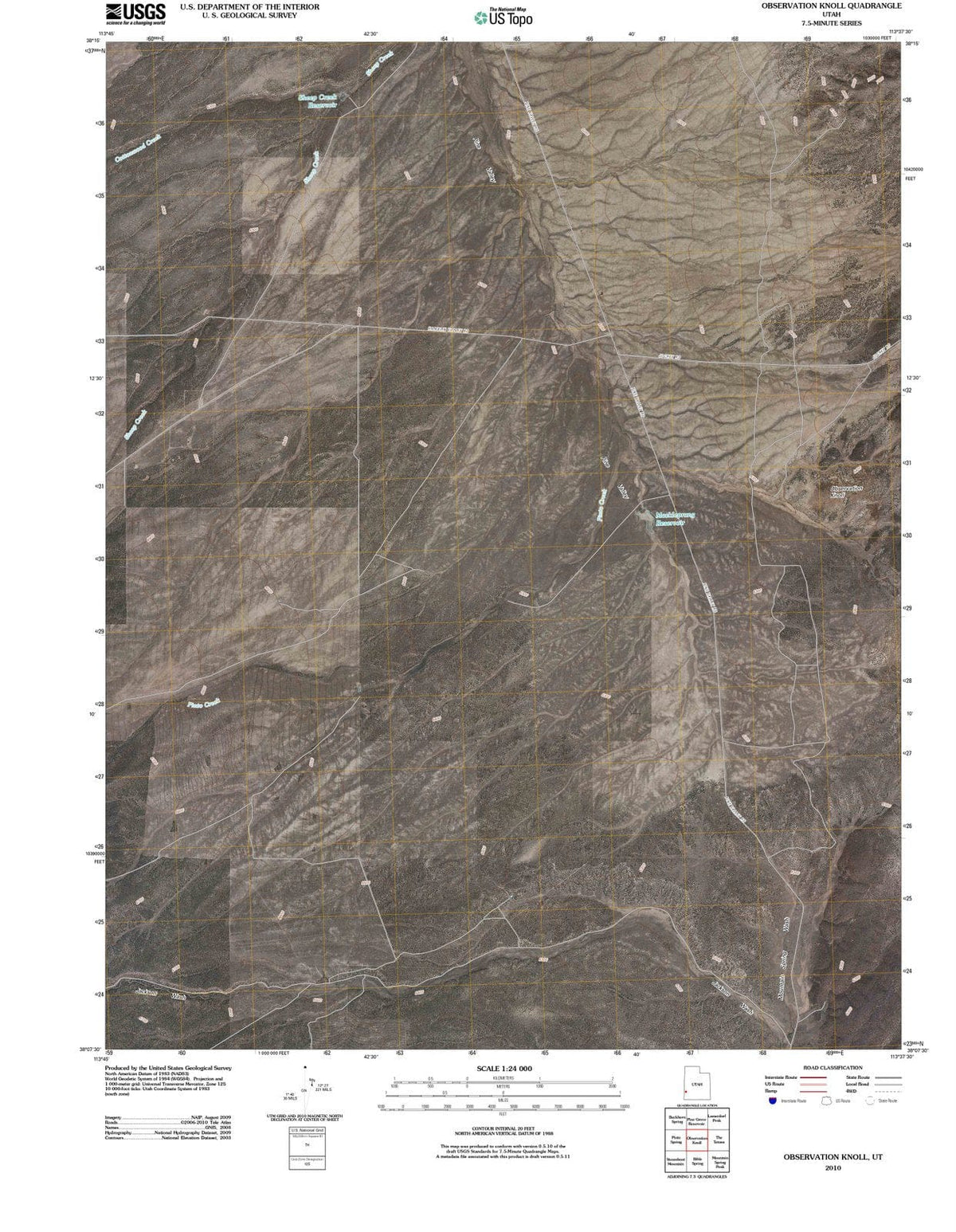 2010 Observation Knoll, UT - Utah - USGS Topographic Map