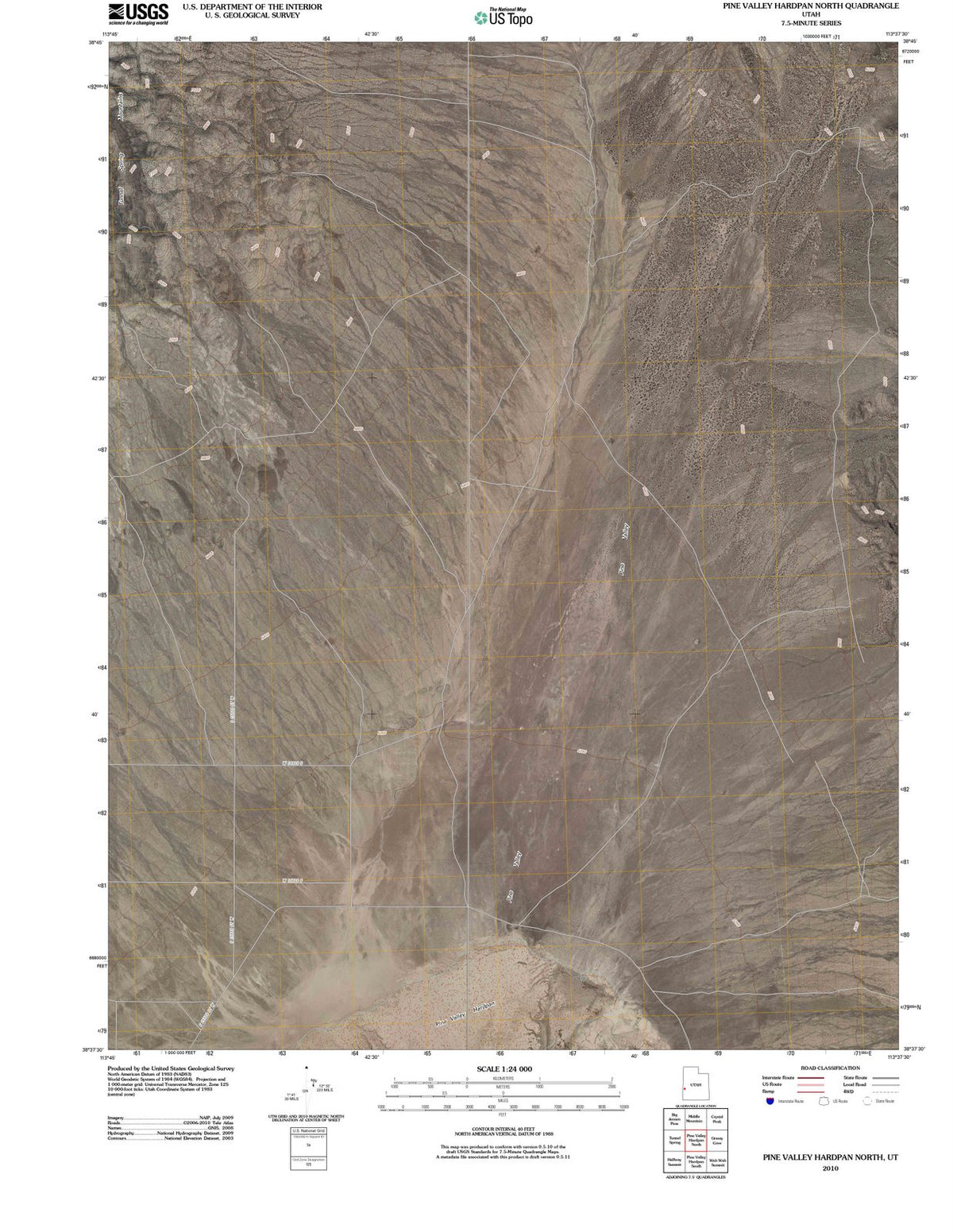 2010 Pine Valley Hardpan North, UT - Utah - USGS Topographic Map