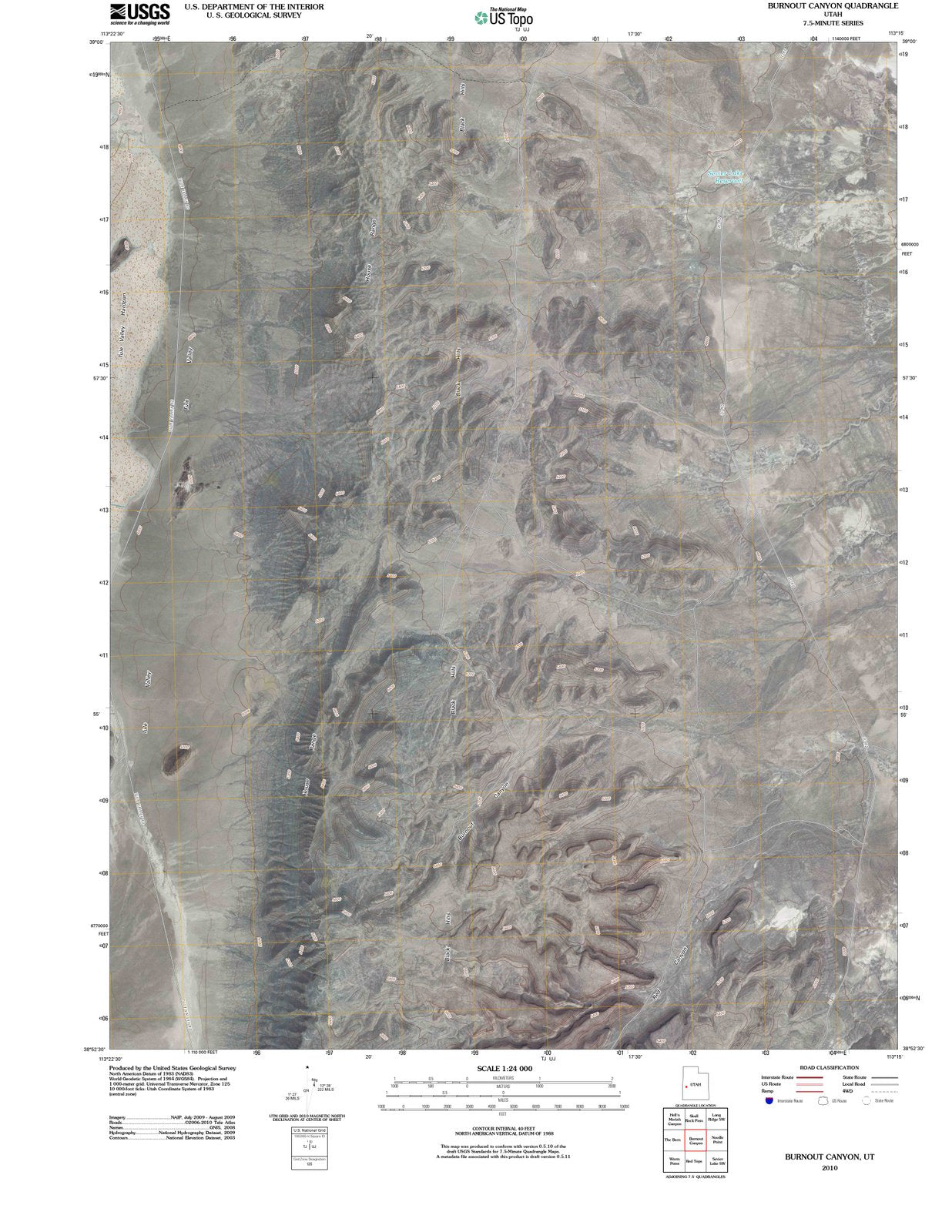 2010 Burnout Canyon, UT - Utah - USGS Topographic Map