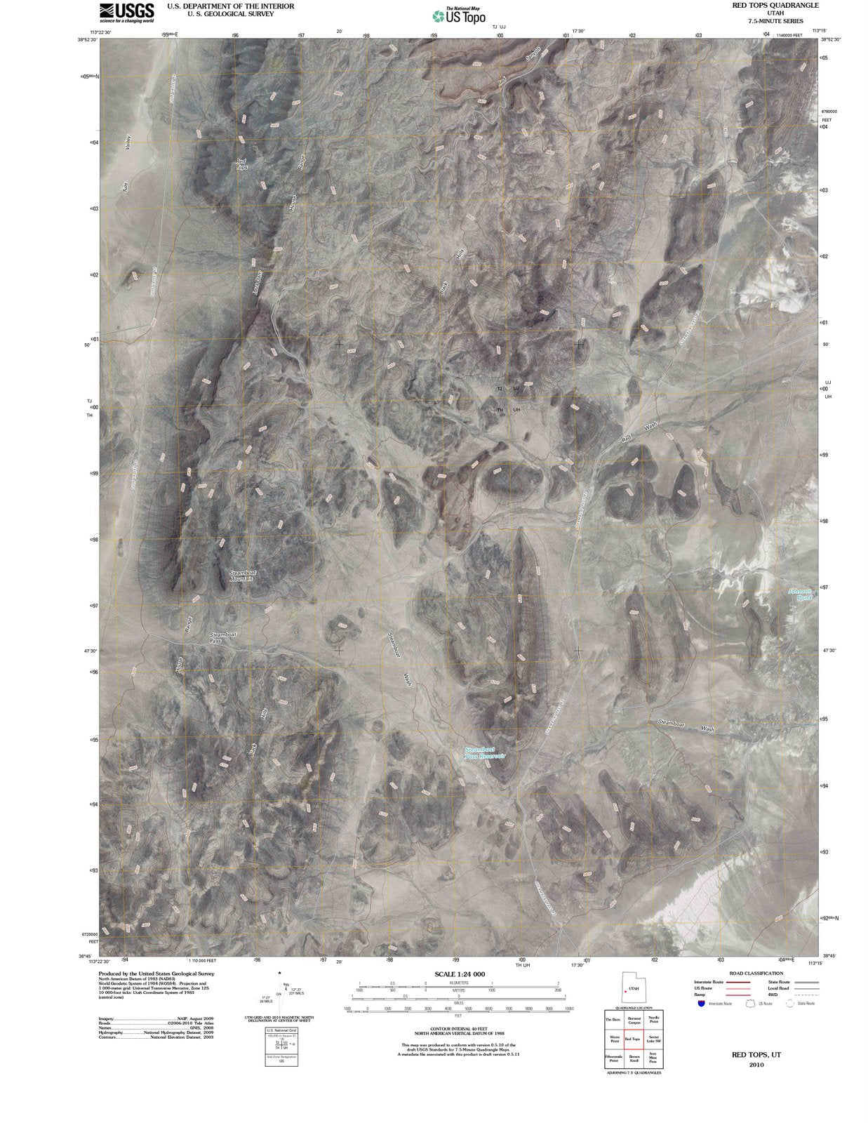 2010 Red Tops, UT - Utah - USGS Topographic Map