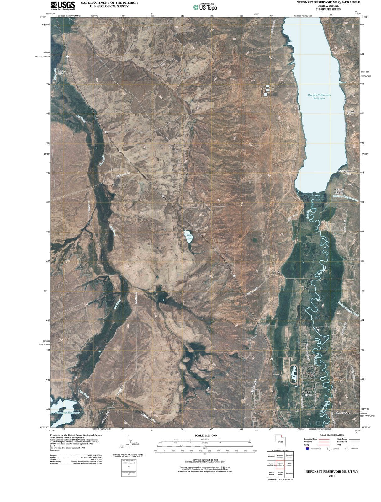 2010 Neponset Reservoir, UT - Utah - USGS Topographic Map
