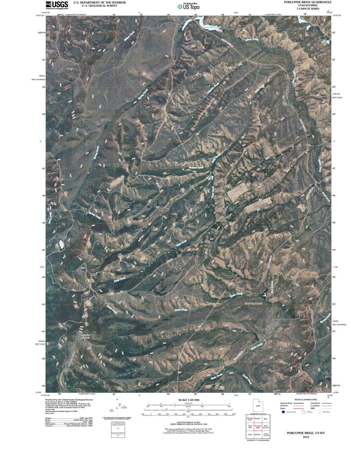 2010 Porcupine Ridge, UT - Utah - USGS Topographic Map