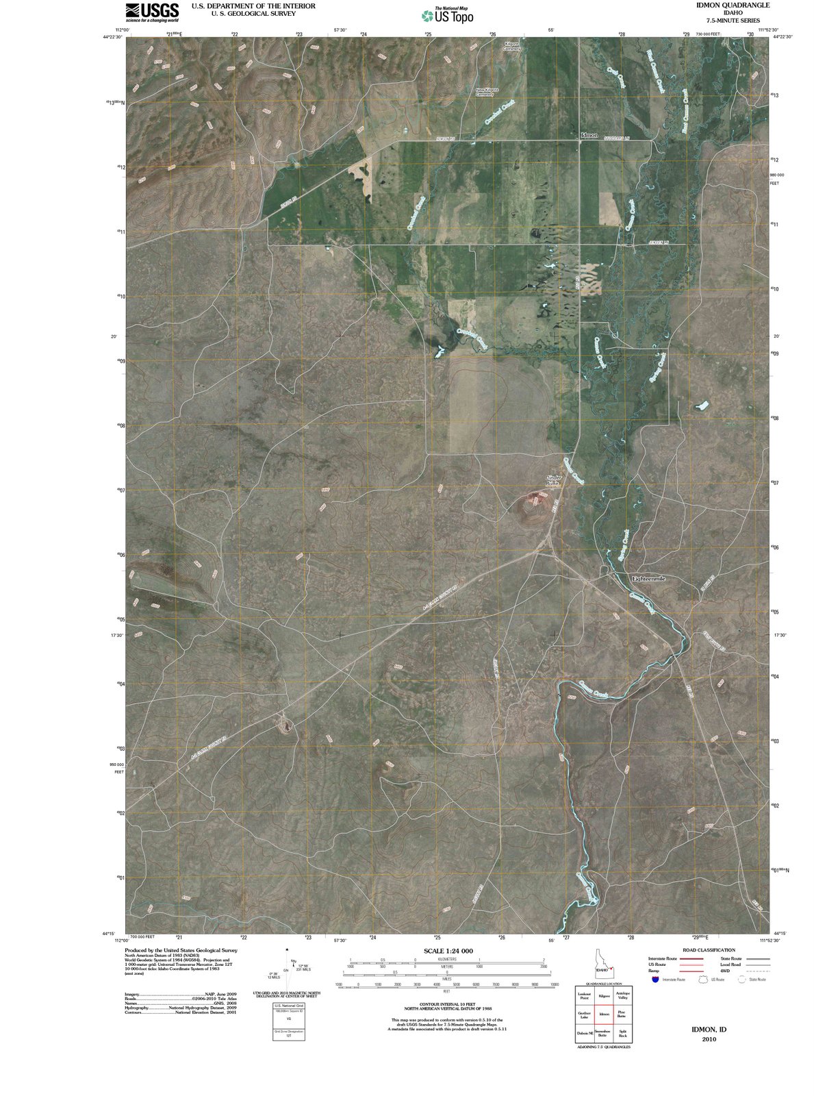 2010 Idmon, ID - Idaho - USGS Topographic Map
