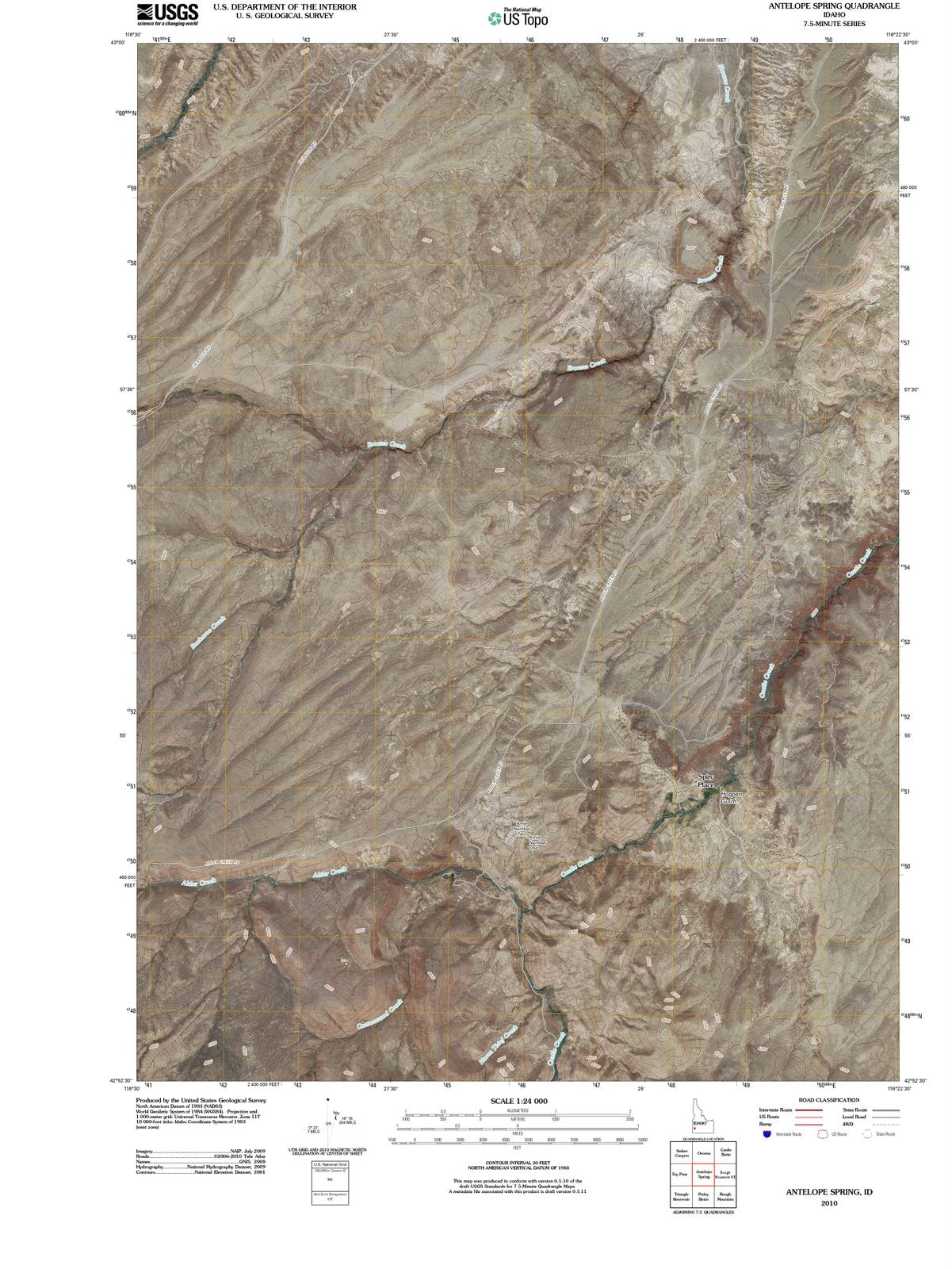 2010 Antelope Spring, ID - Idaho - USGS Topographic Map