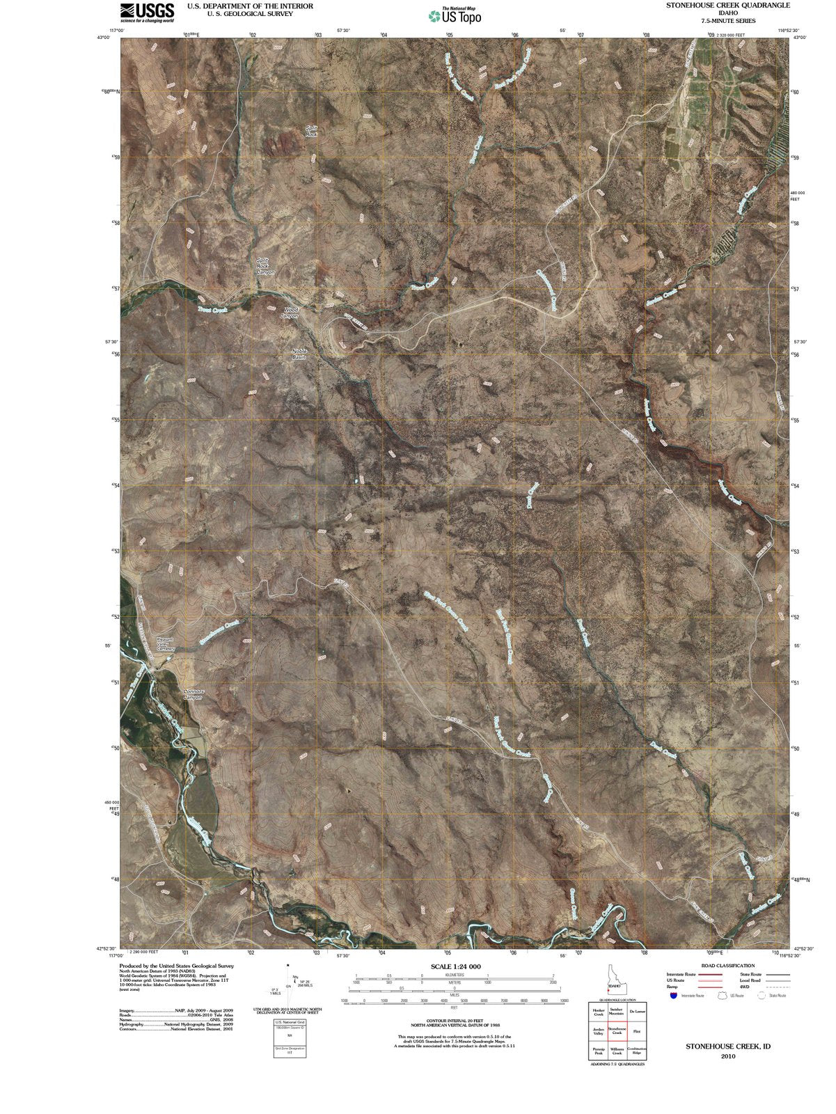 2010 Stonehouse Creek, ID - Idaho - USGS Topographic Map