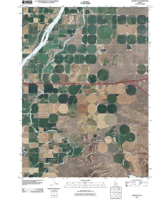 2010 Rupert, ID - Idaho - USGS Topographic Map v3