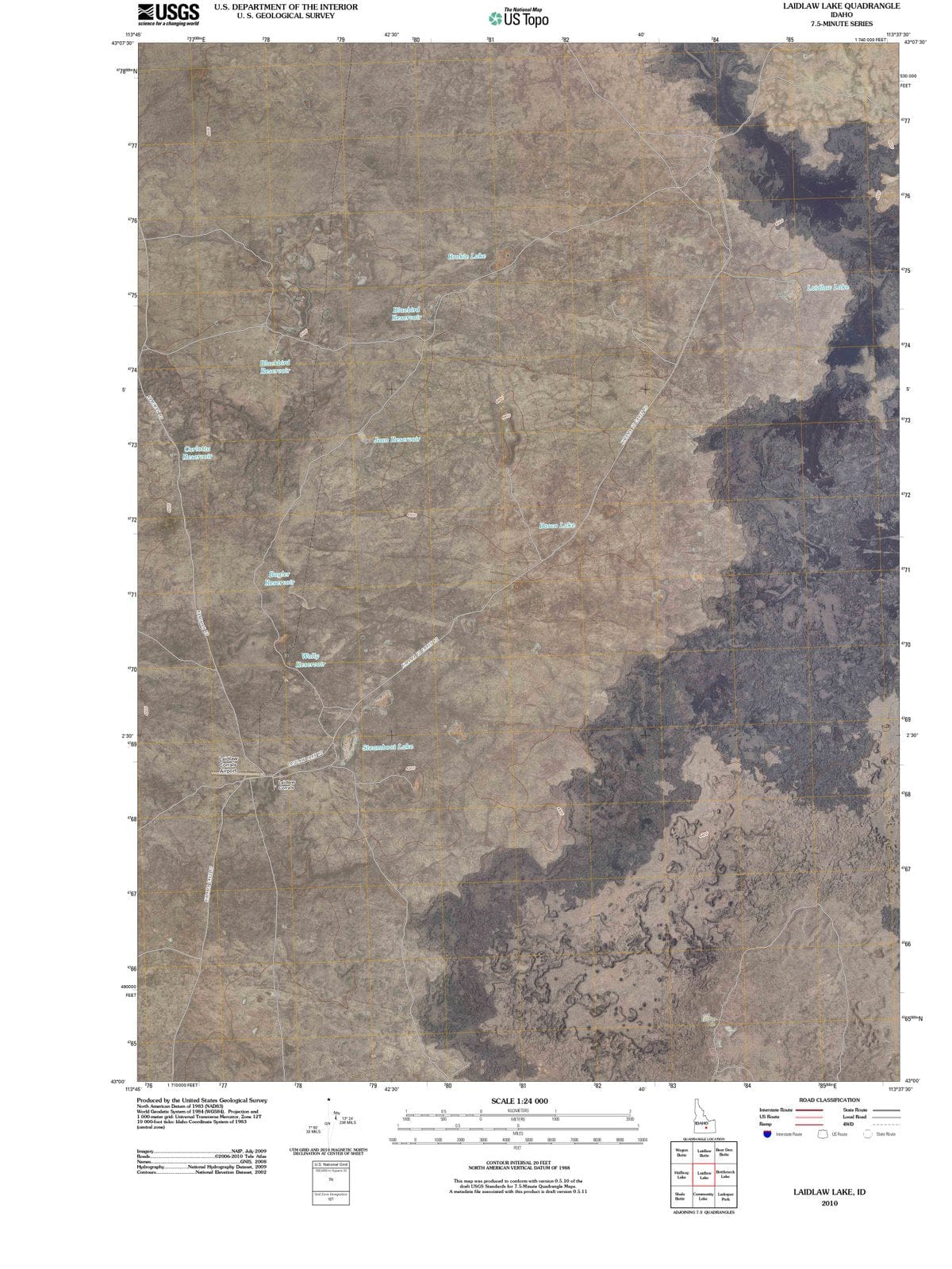 2010 Laidlaw Lake, ID - Idaho - USGS Topographic Map
