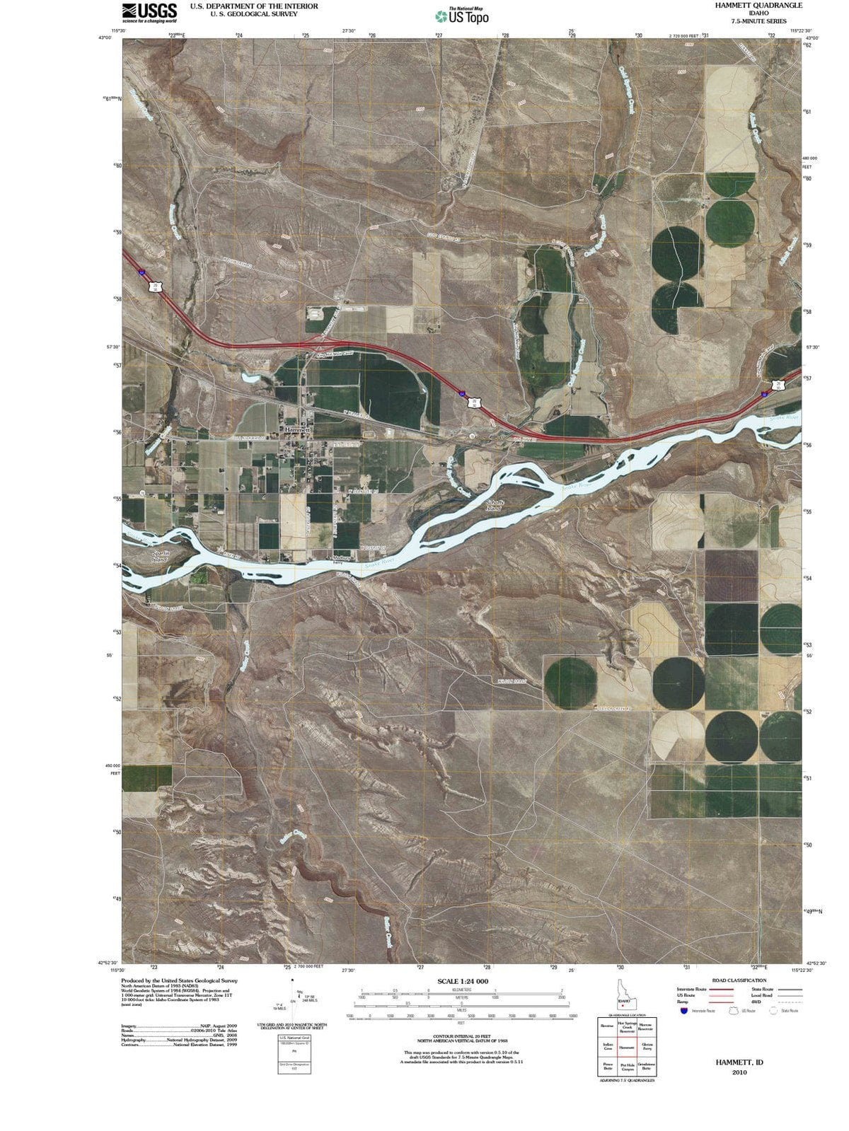 2010 Hammett, ID - Idaho - USGS Topographic Map