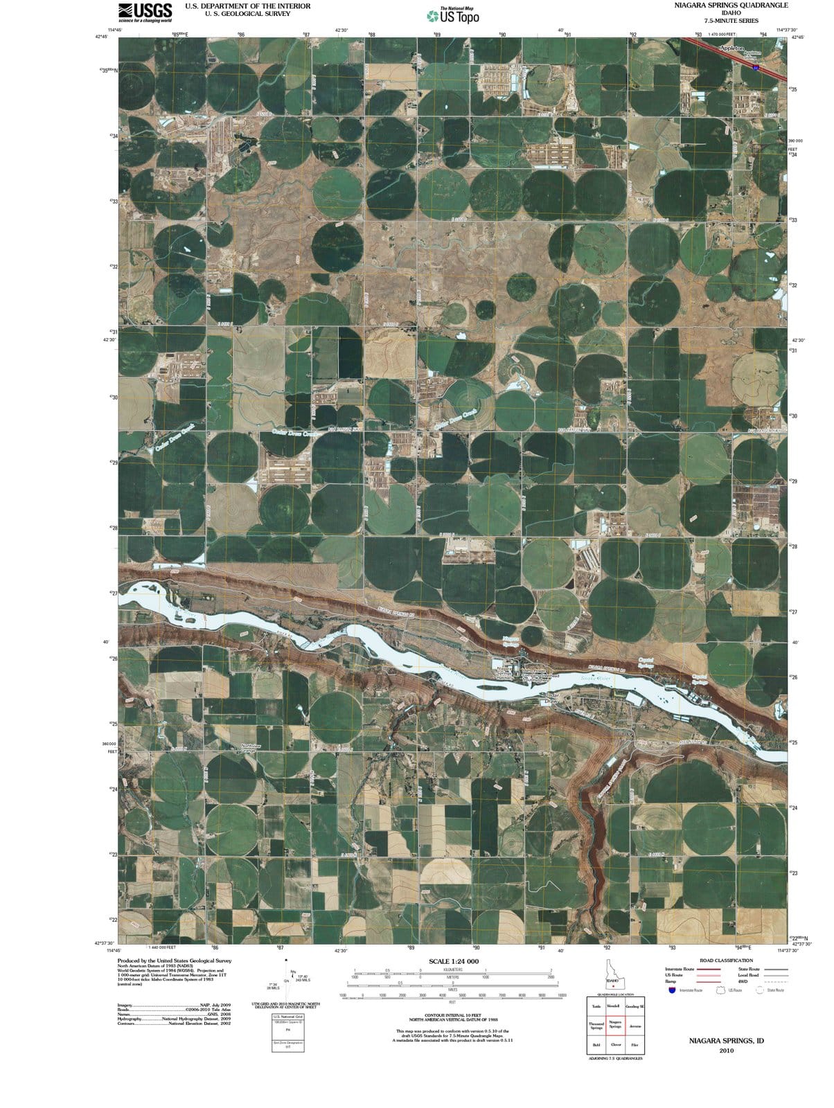 2010 Niagara Springs, ID - Idaho - USGS Topographic Map