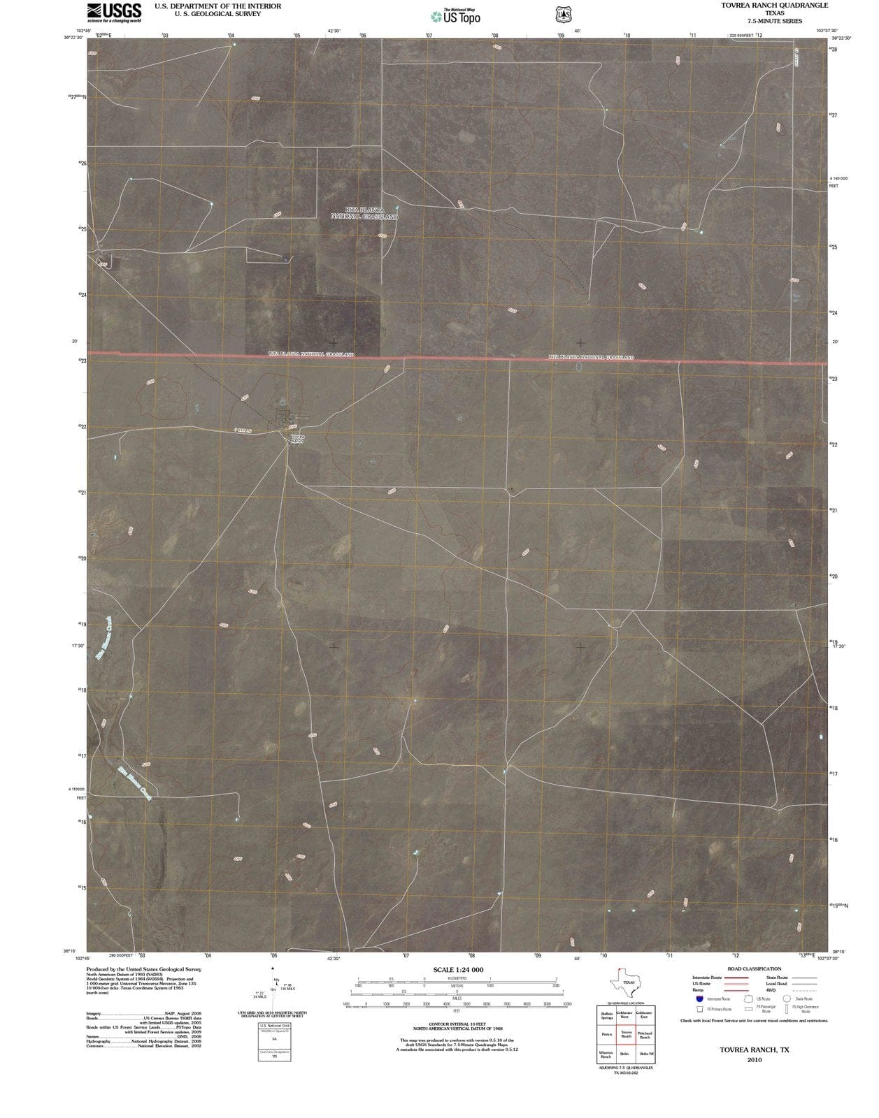 2010 Tovrea Ranch, TX - Texas - USGS Topographic Map
