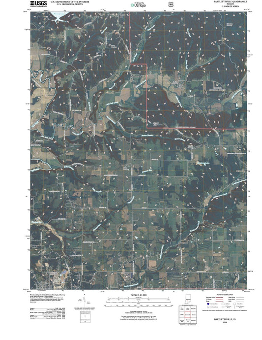 2010 Bartlettsville, in - Indiana - USGS Topographic Map