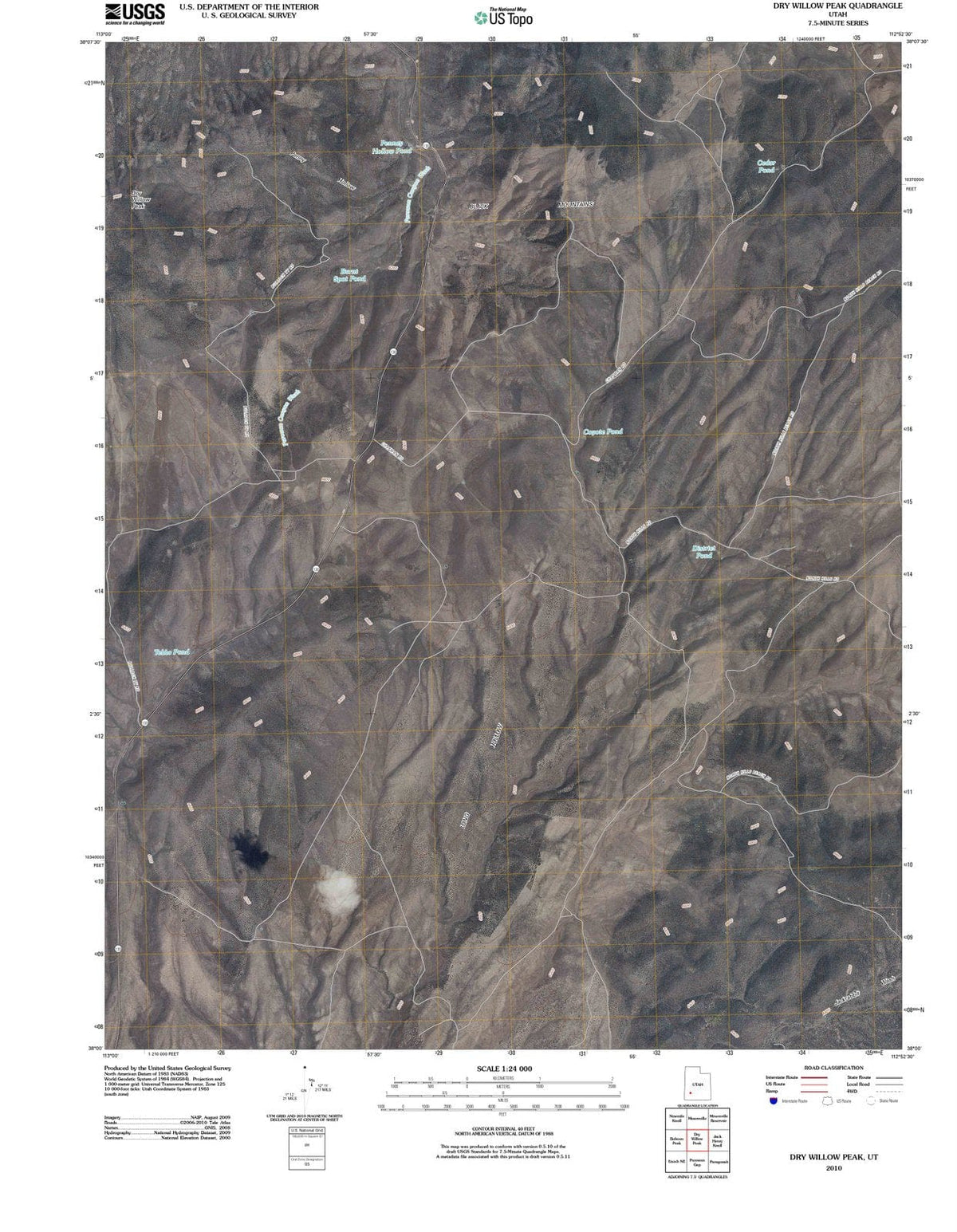 2010 Dry Willow Peak, UT - Utah - USGS Topographic Map