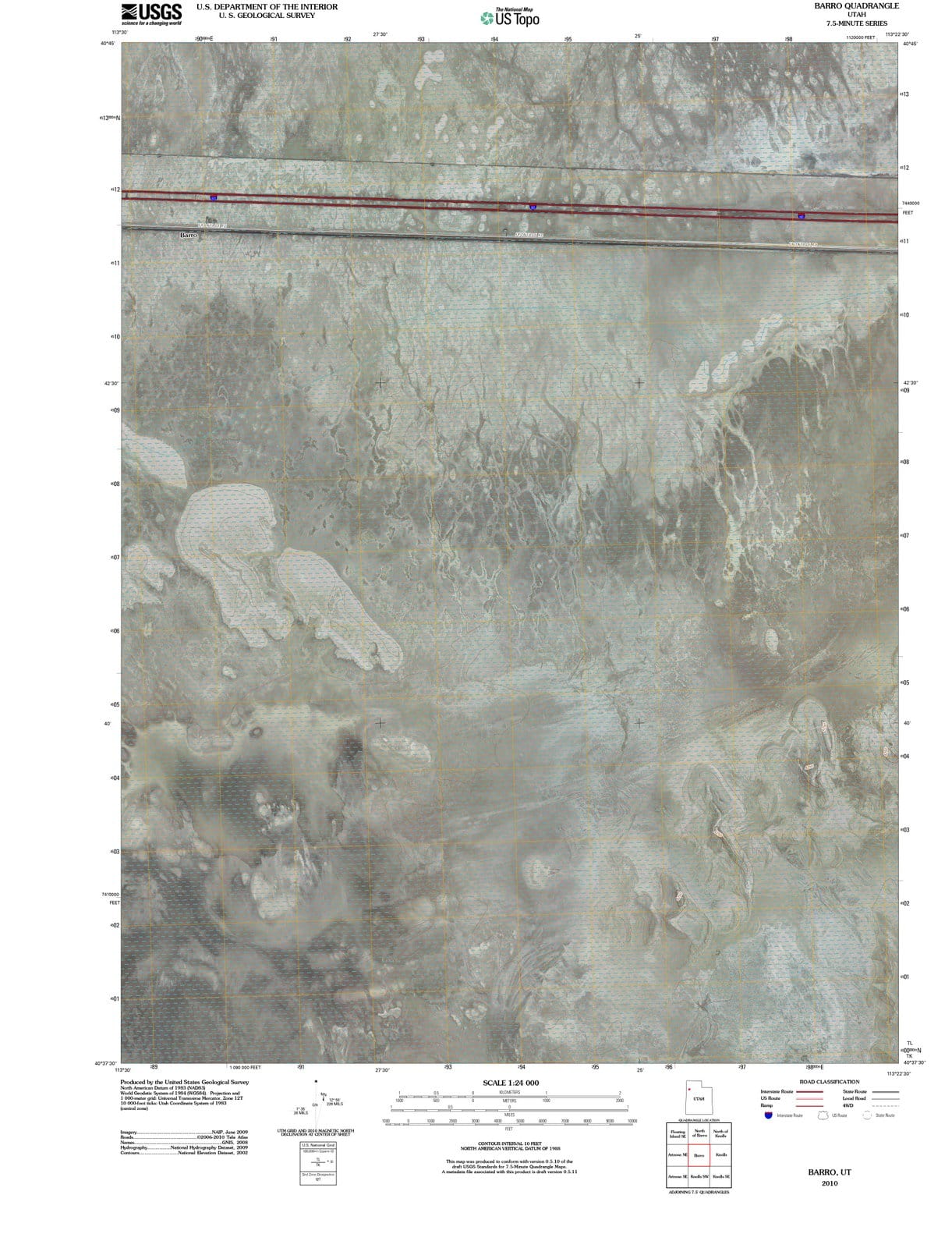 2010 Barro, UT - Utah - USGS Topographic Map
