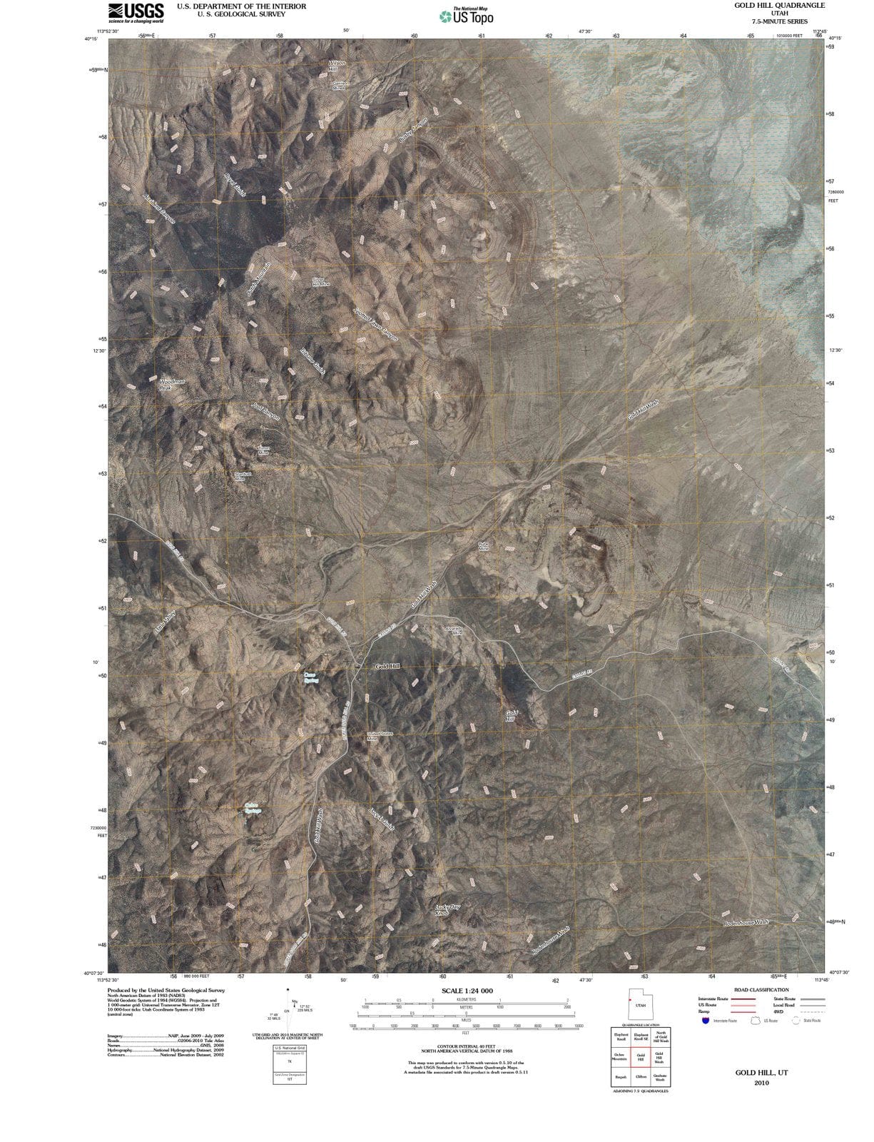 2010 Gold Hill, UT - Utah - USGS Topographic Map