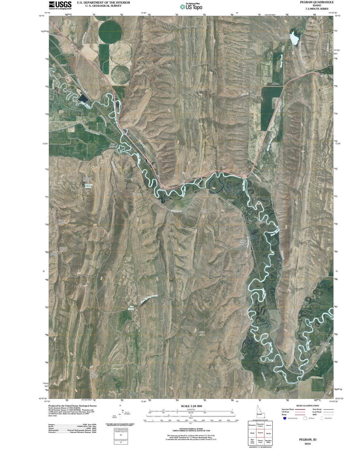 2010 Pegram, ID - Idaho - USGS Topographic Map