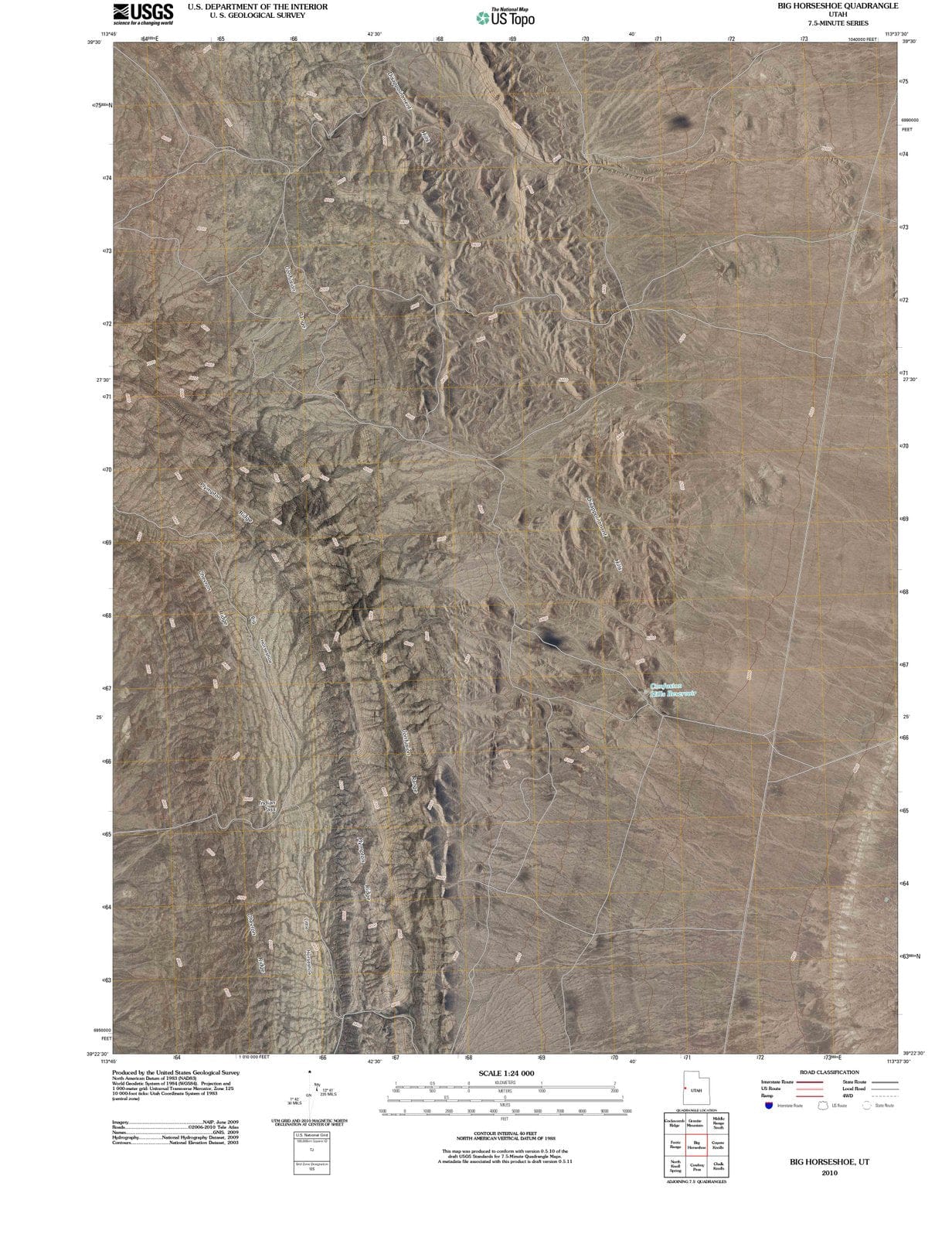 2010 Big Horseshoe, UT - Utah - USGS Topographic Map