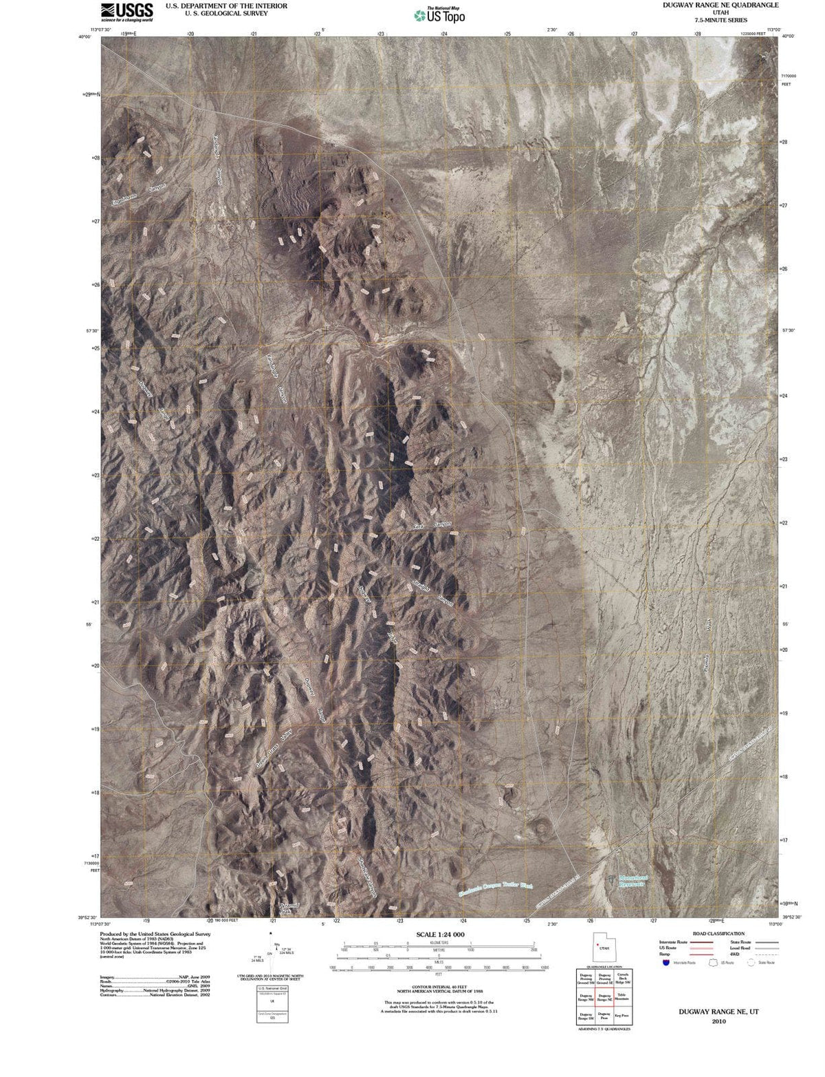 2010 Dugway Range, UT - Utah - USGS Topographic Map